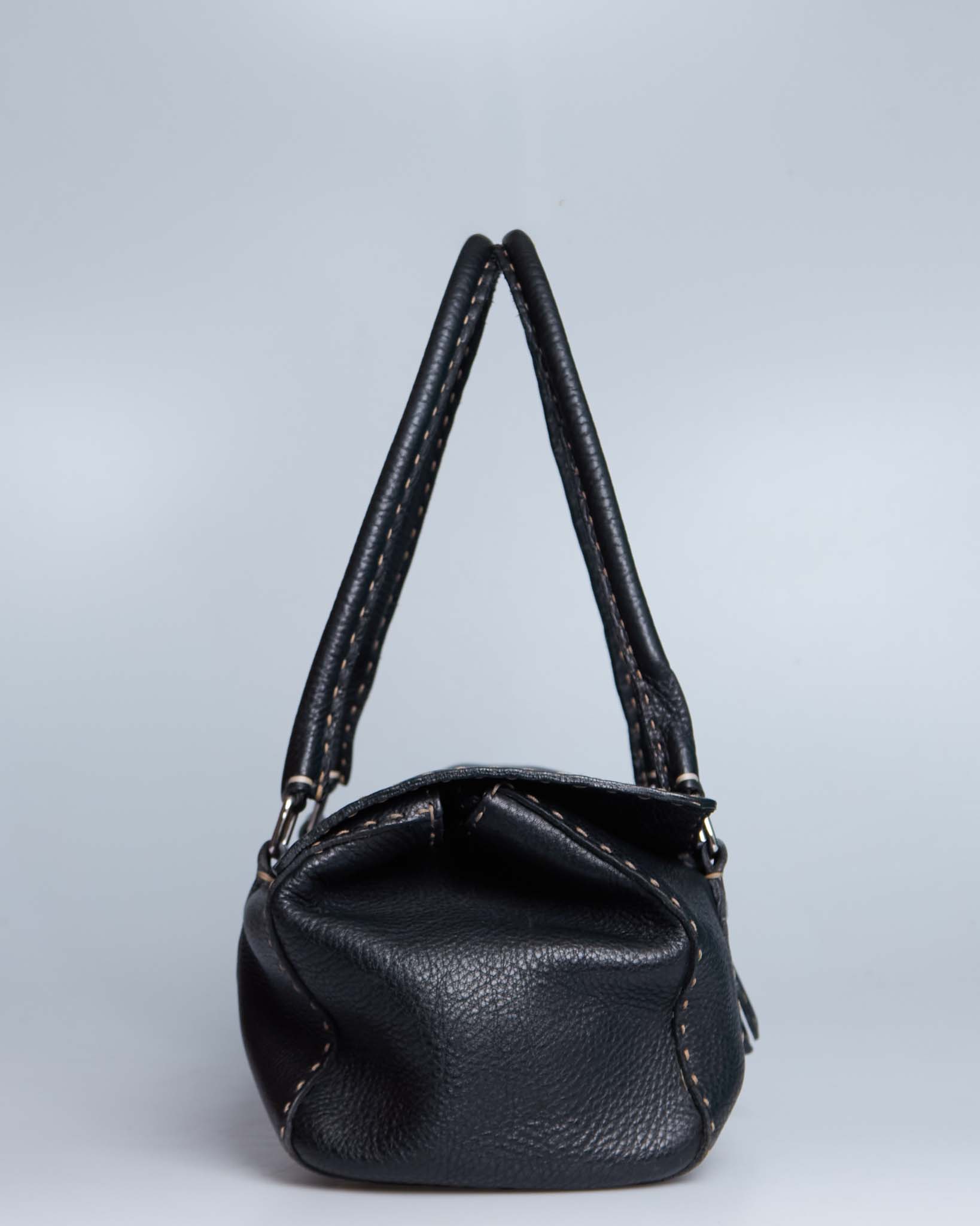 Fendi Linda Selleria Leather Shoulder Bag