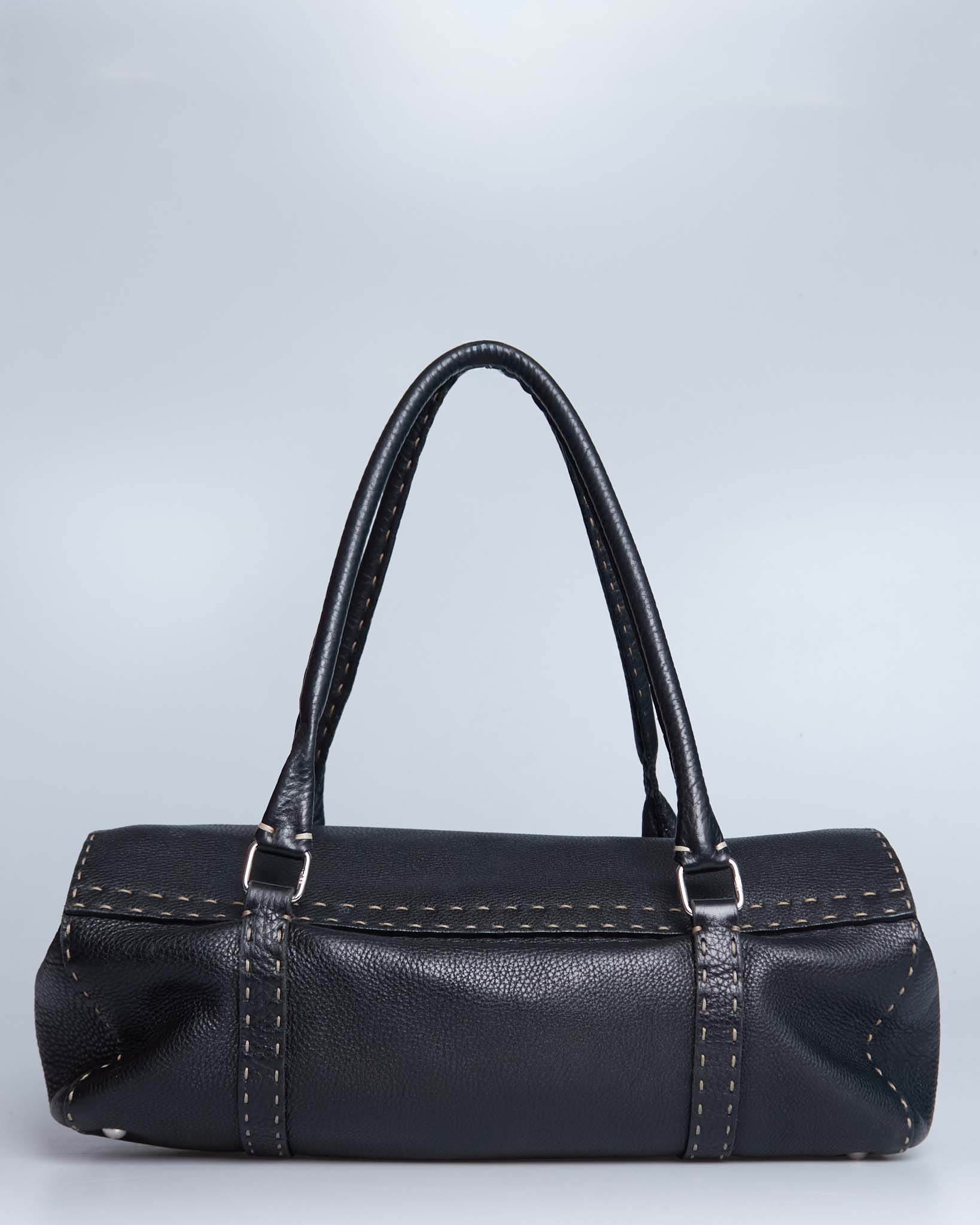 Fendi Linda Selleria Leather Shoulder Bag