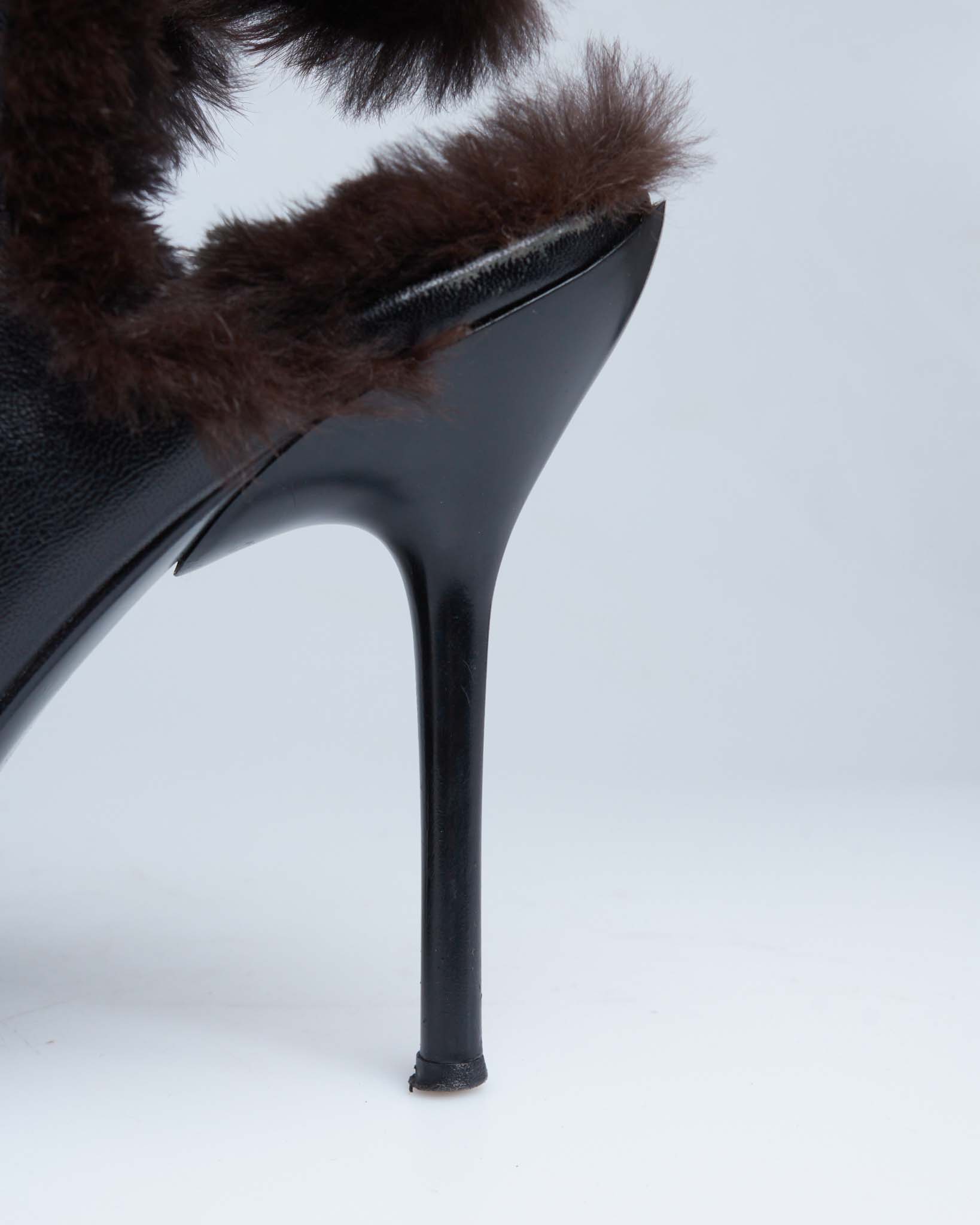 Jean Paul Gaultier furry stiletto heels