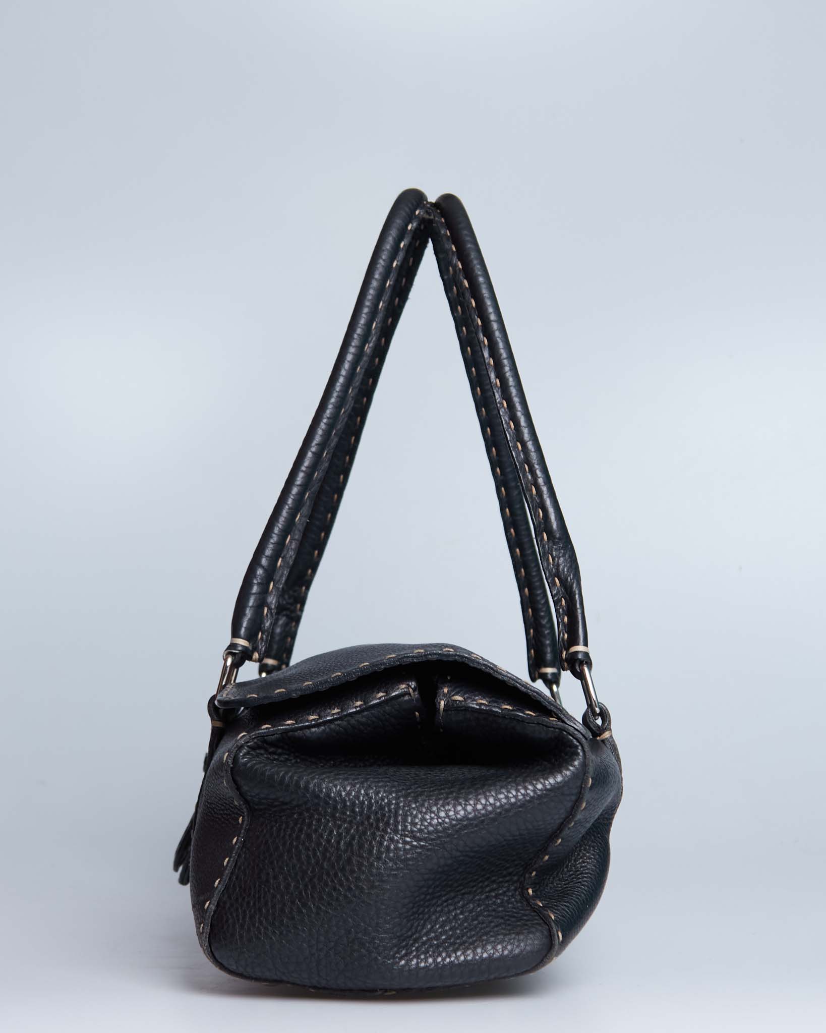 Fendi Linda Selleria Leather Shoulder Bag