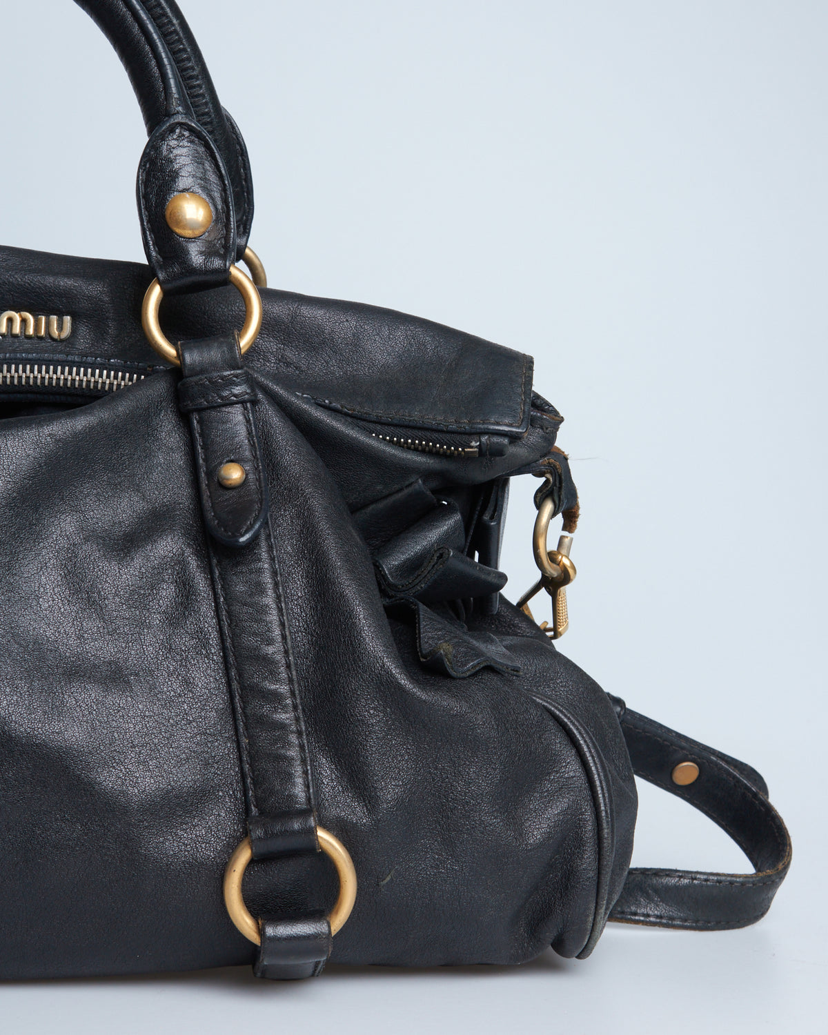 Miu Miu Vitello Lux Bow