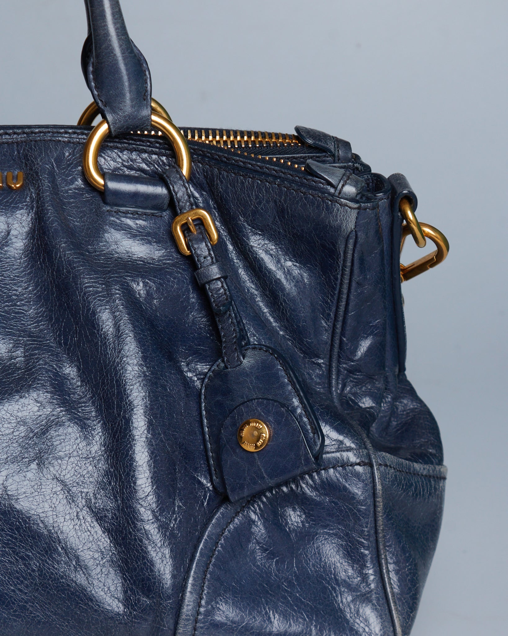 Miu Miu Vitello Lux Bow Tote