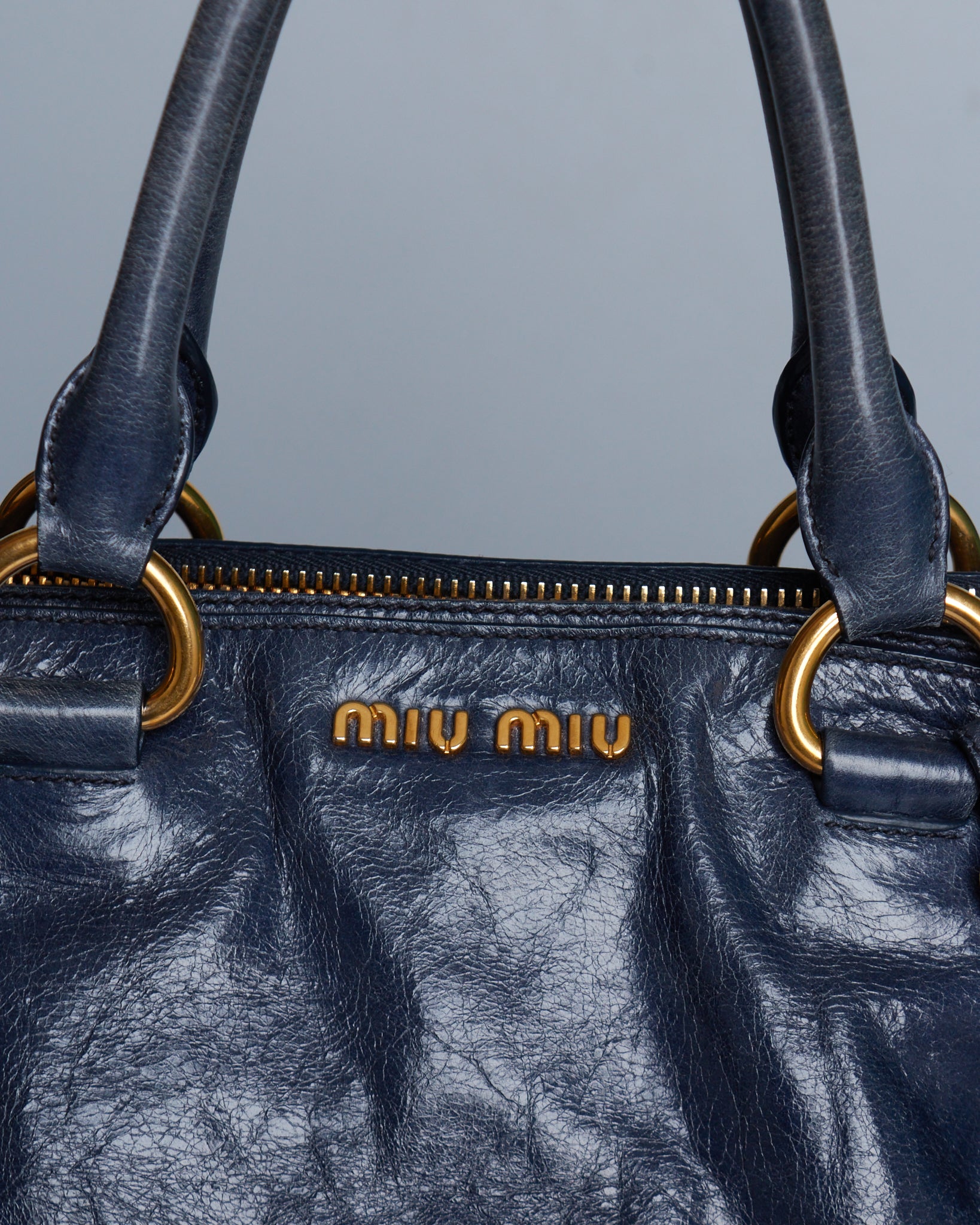 Miu Miu Vitello Lux Bow Tote