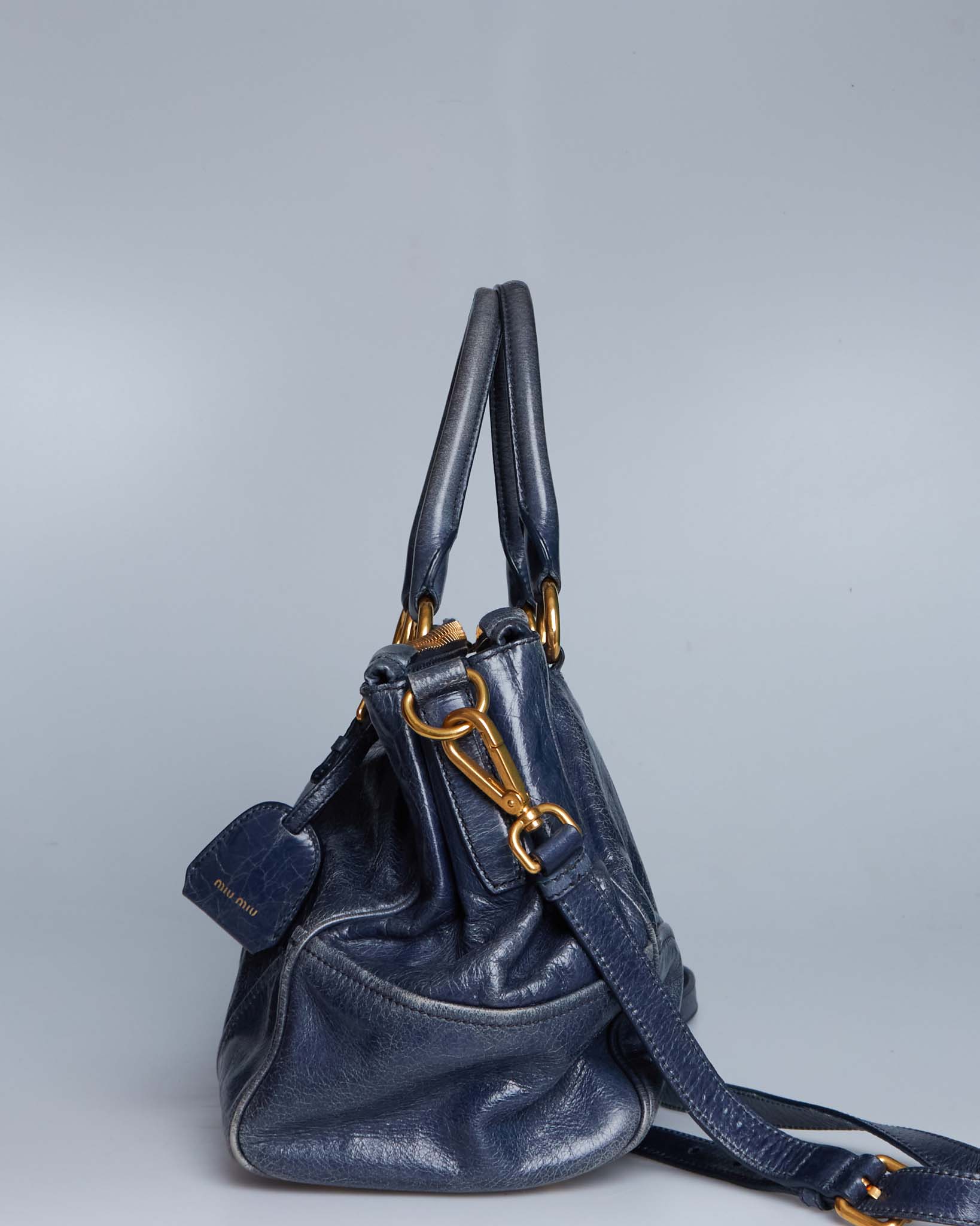 Miu Miu Vitello Lux Bow Tote