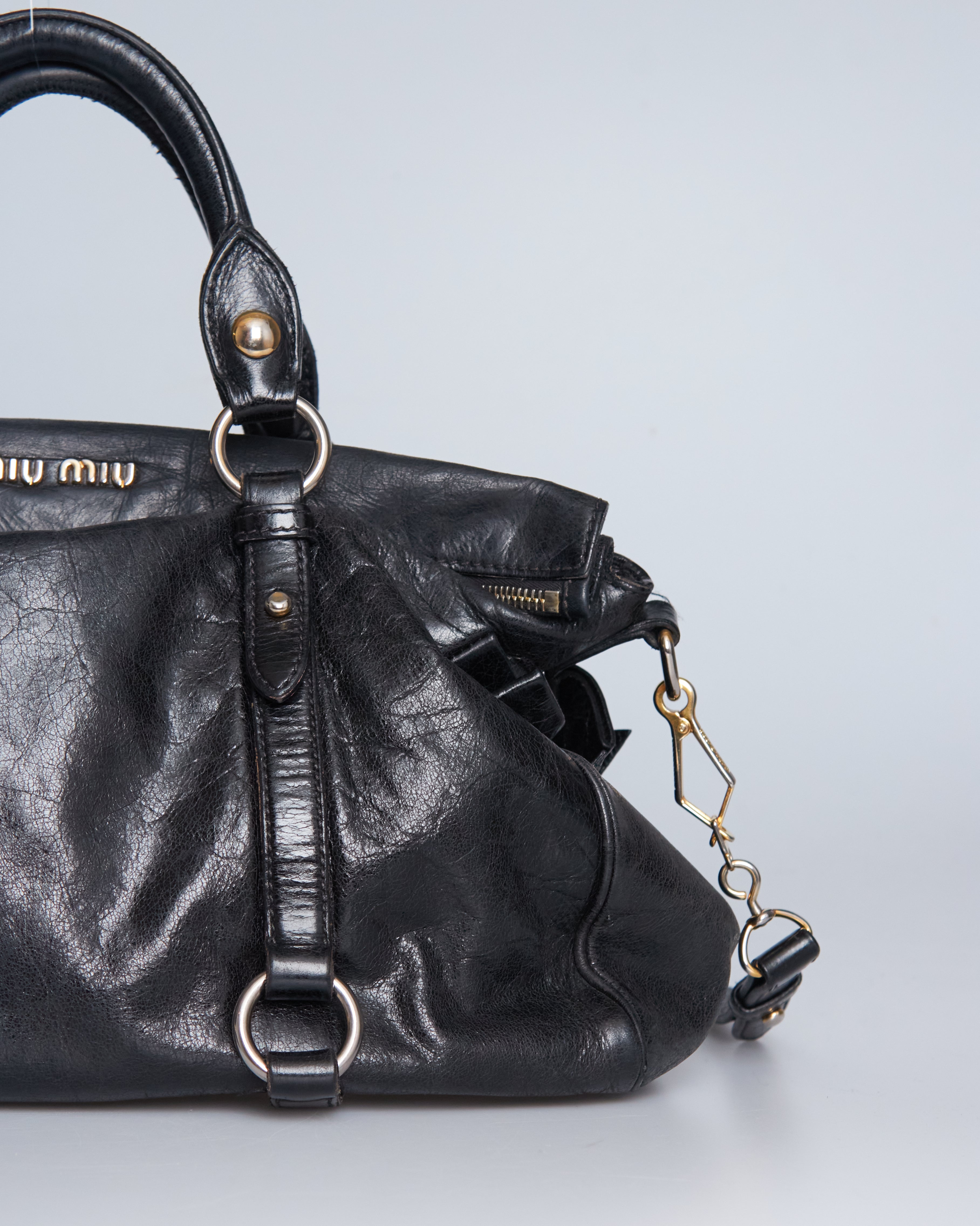 Miu Miu Vitello Lux Bow