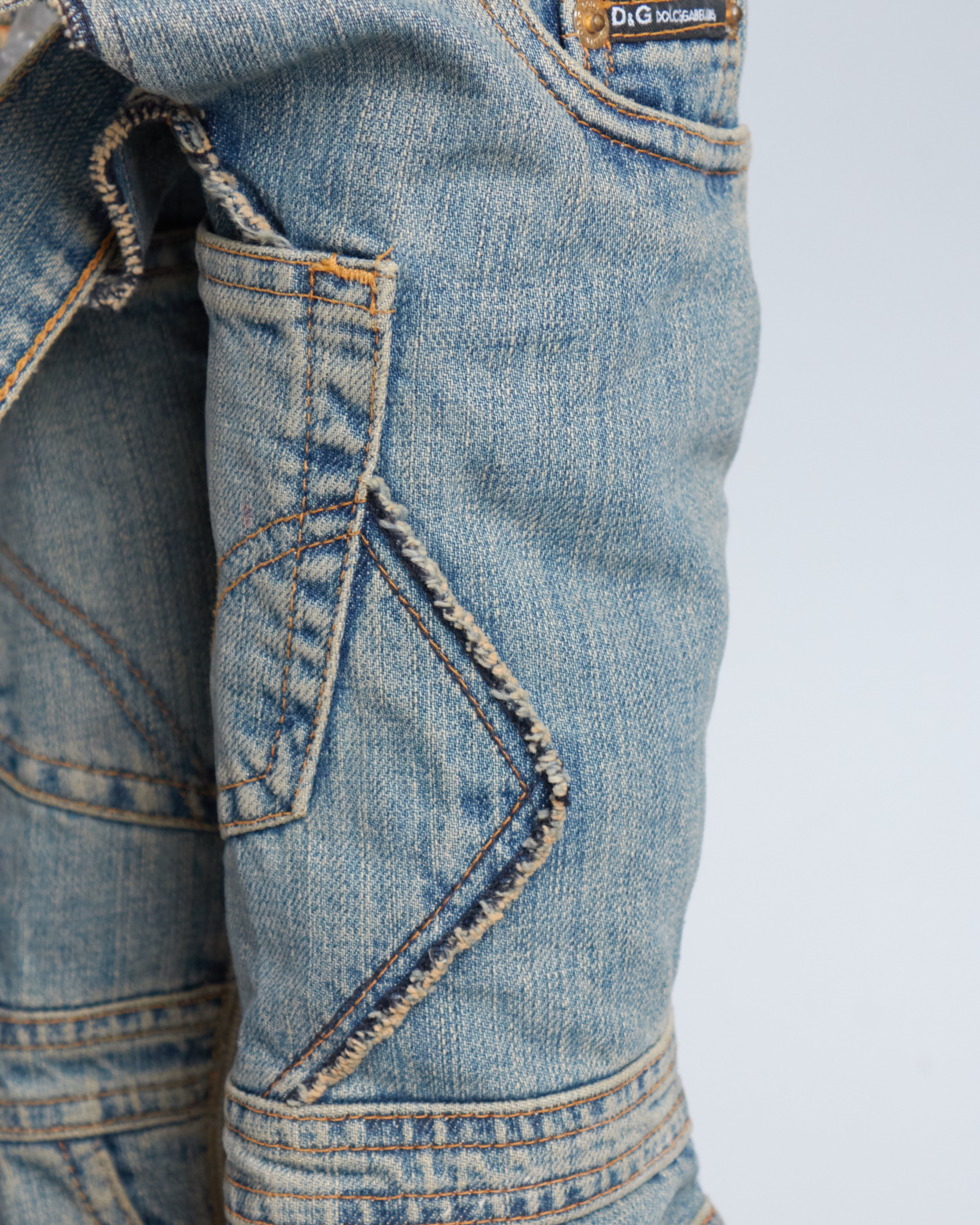 Dolce & Gabbana patch-work denim boots