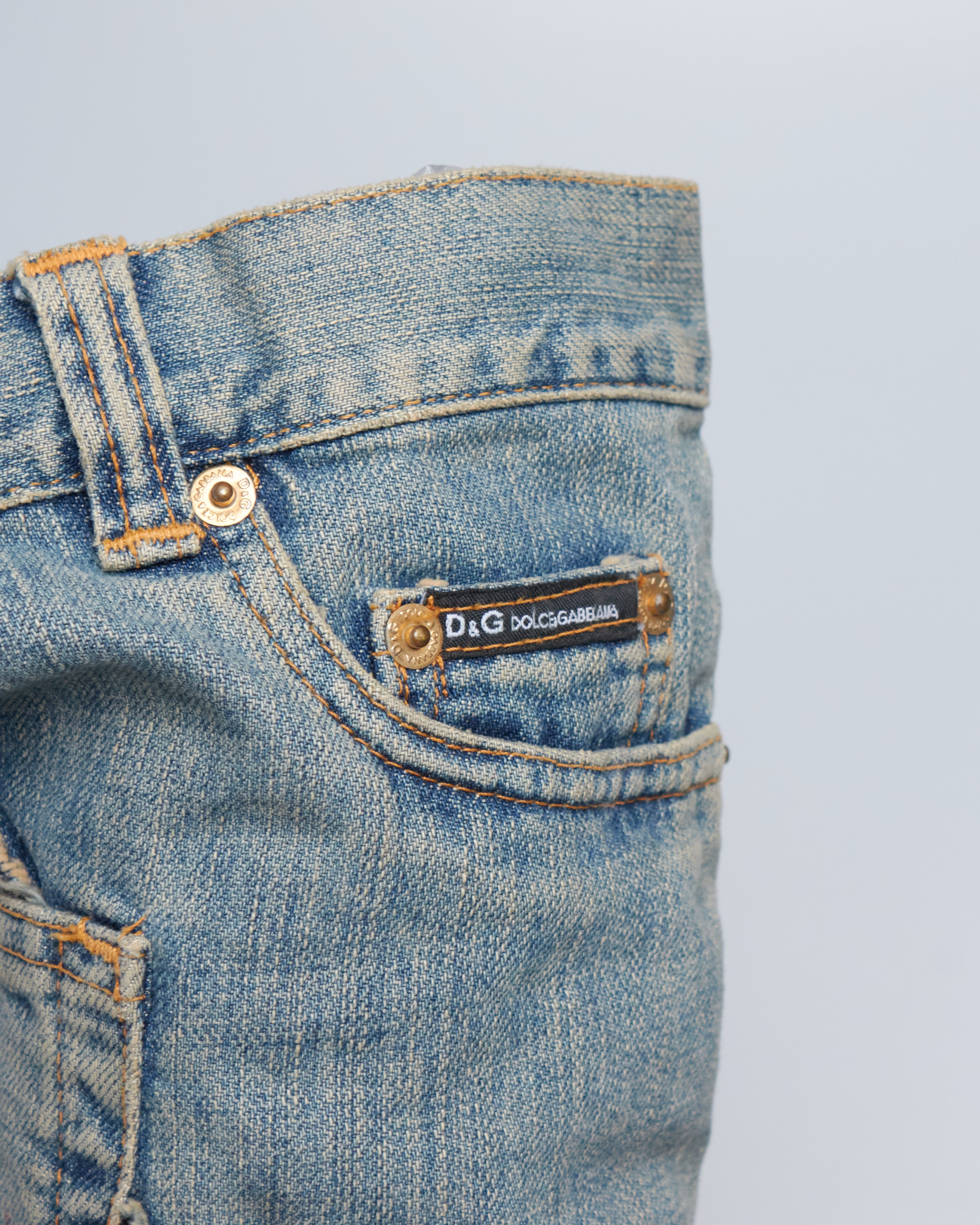 Dolce & Gabbana patch-work denim boots