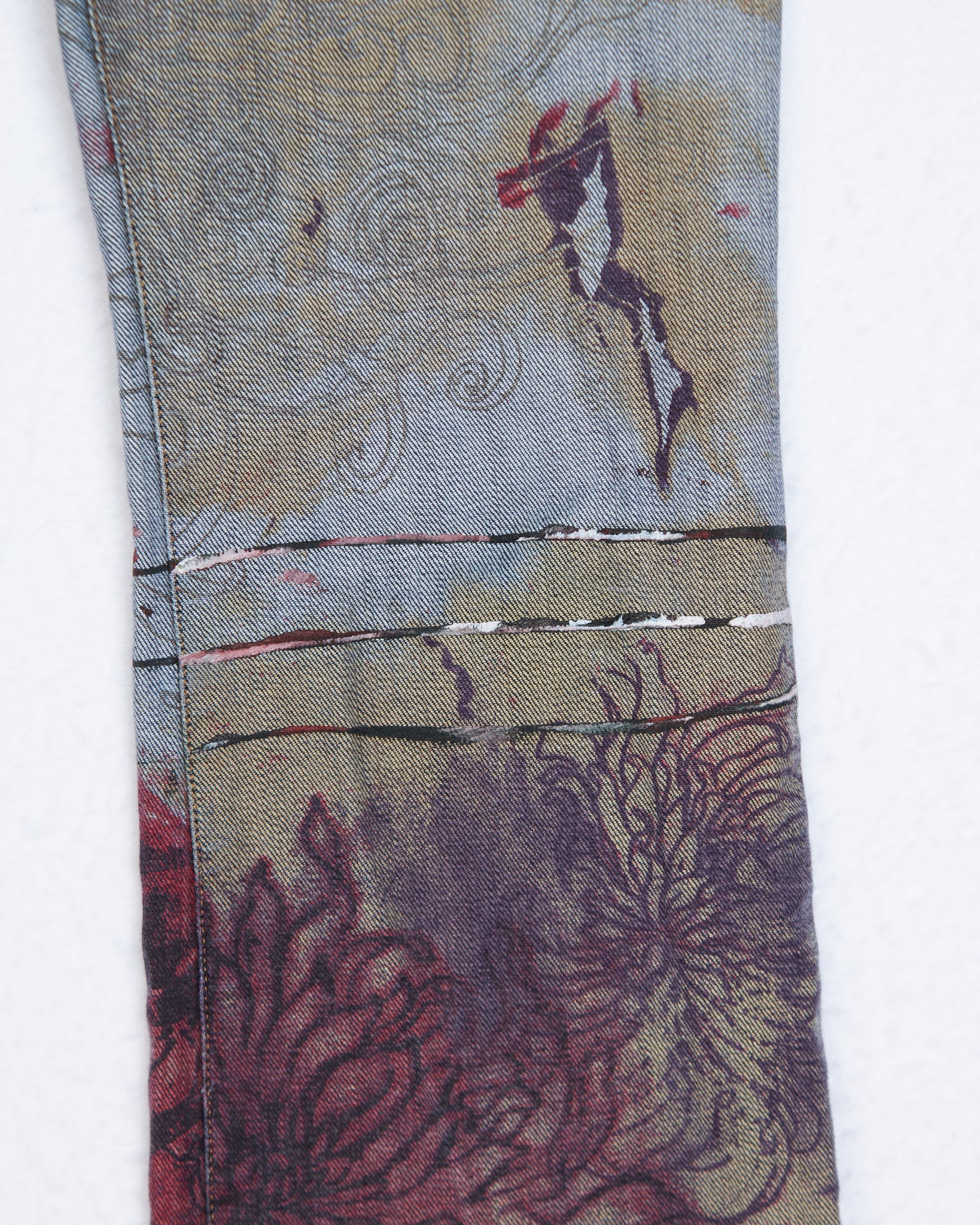 Just Cavalli Screen Printed Denim