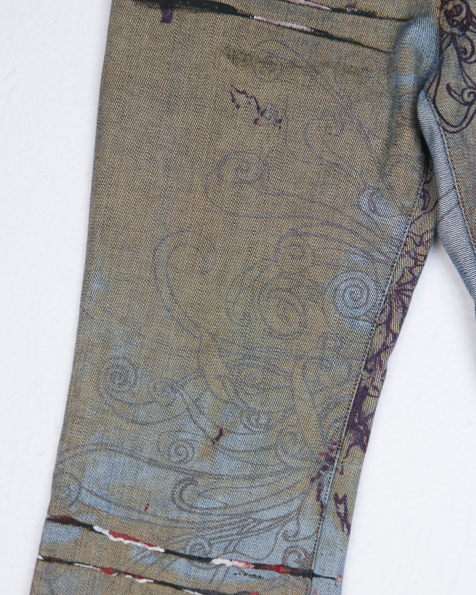Just Cavalli Screen Printed Denim