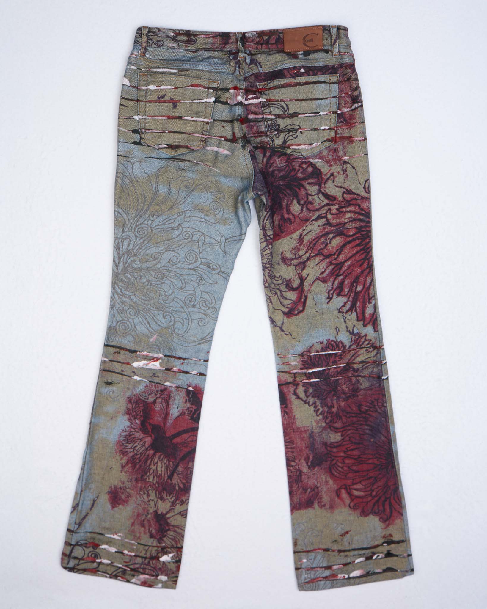 Just Cavalli Screen Printed Denim