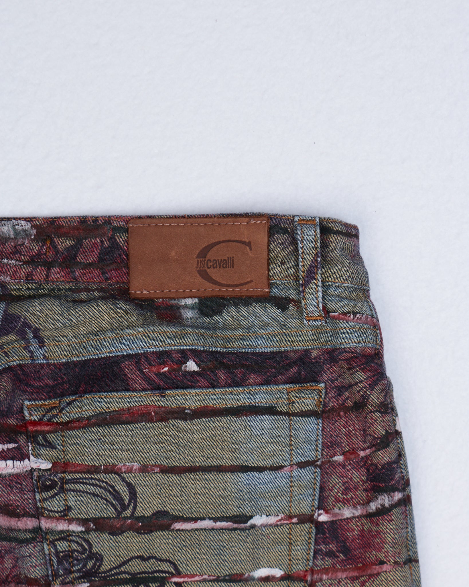 Just Cavalli Screen Printed Denim