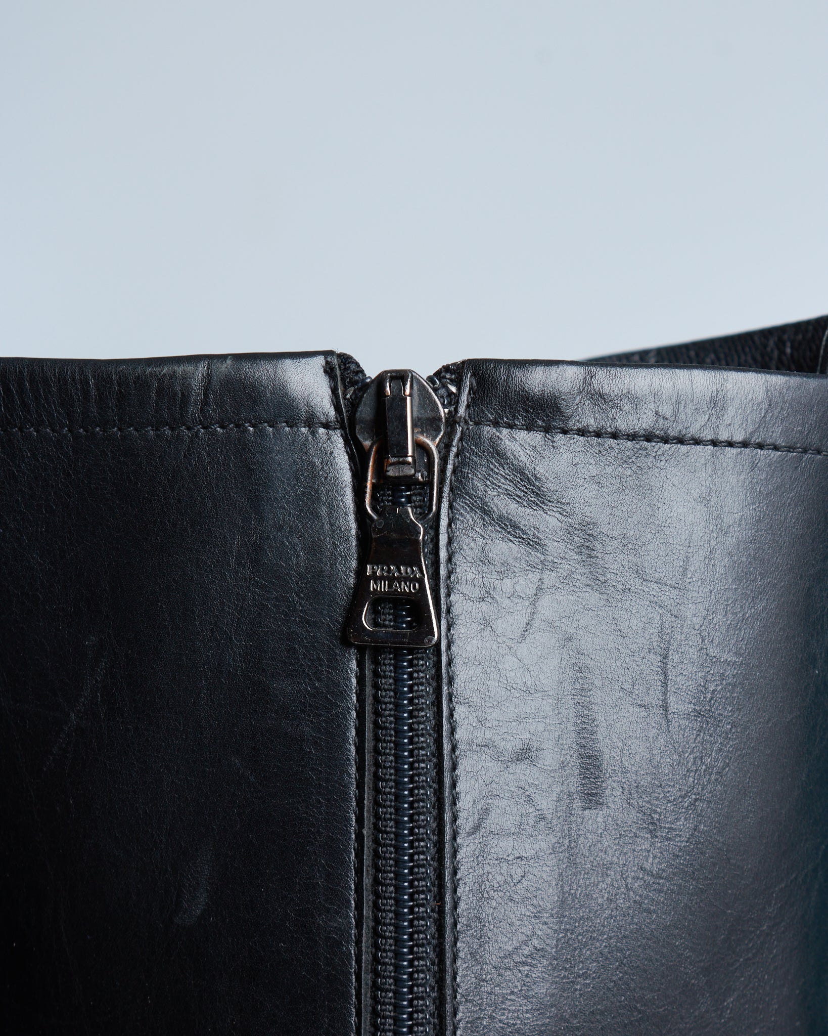 Prada lace-up leather boots