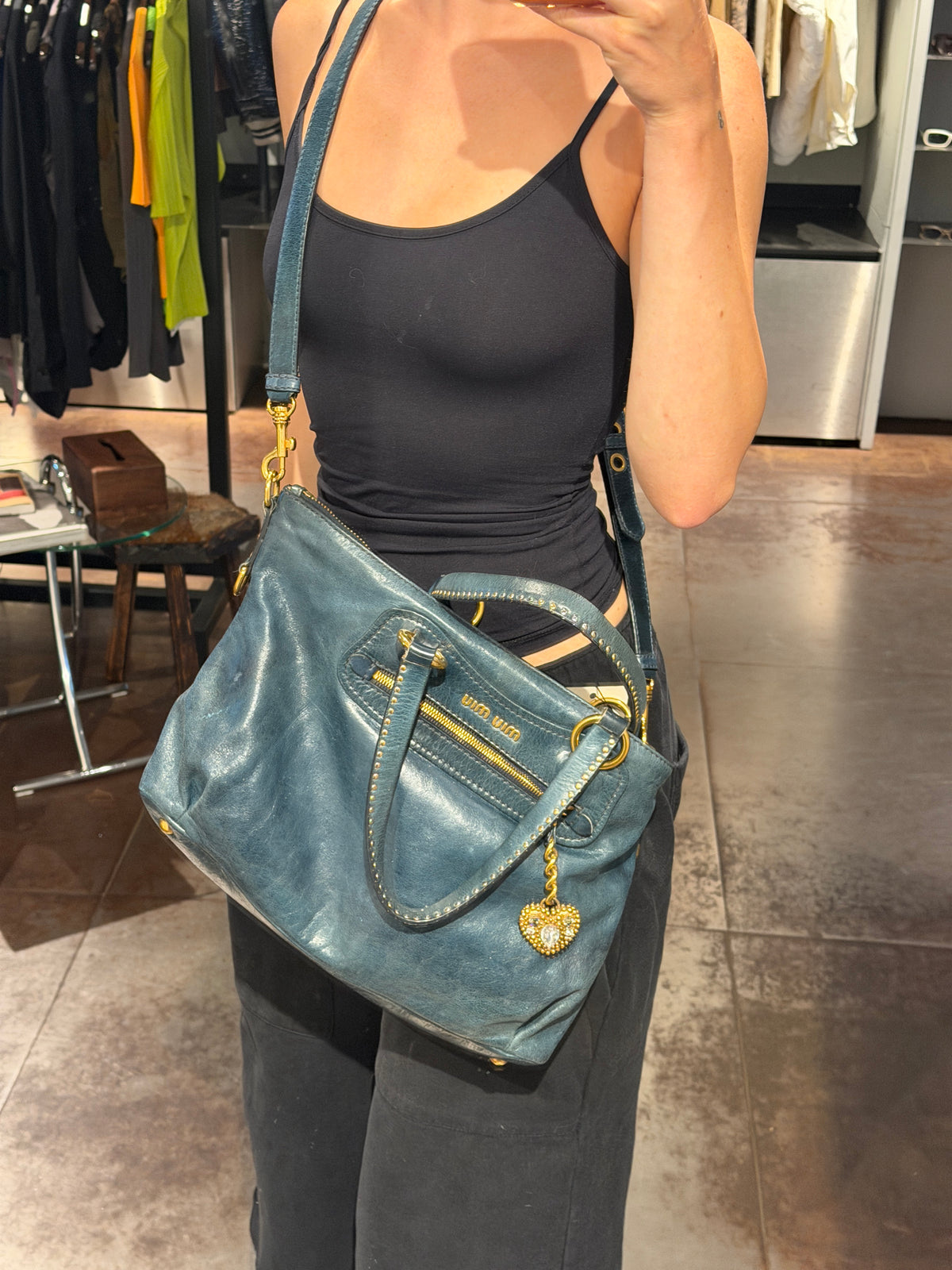 Miu Miu Vitello Lux Bowler Bag