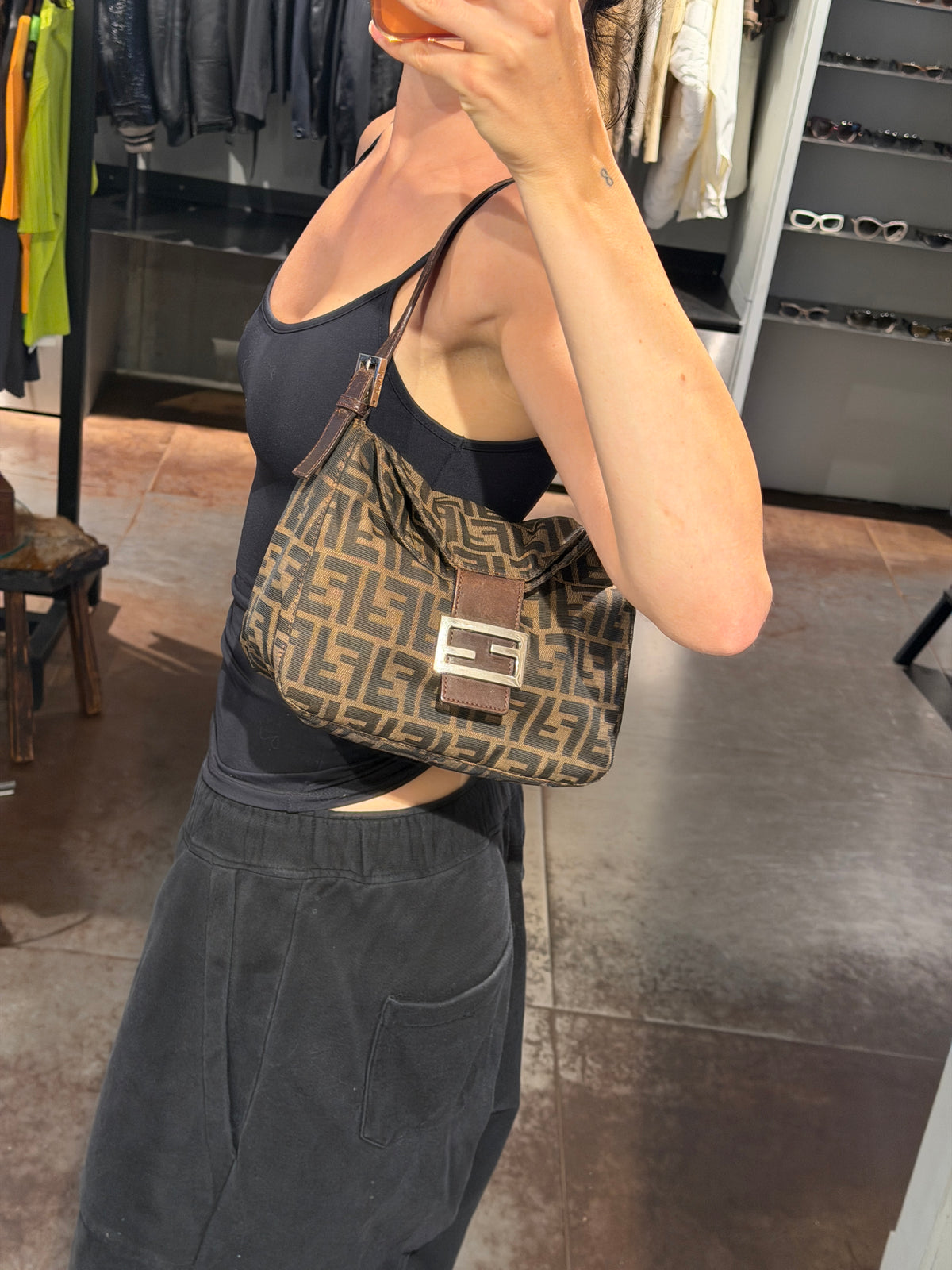 Fendi Mamma Baguette Zucca
