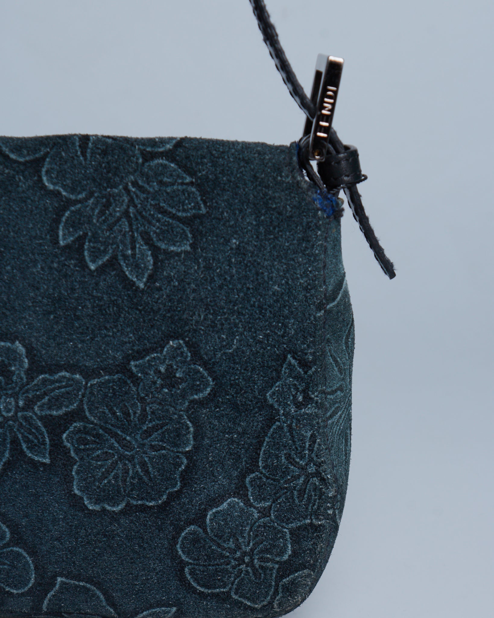 Fendi Baguette Floral Suede Bag