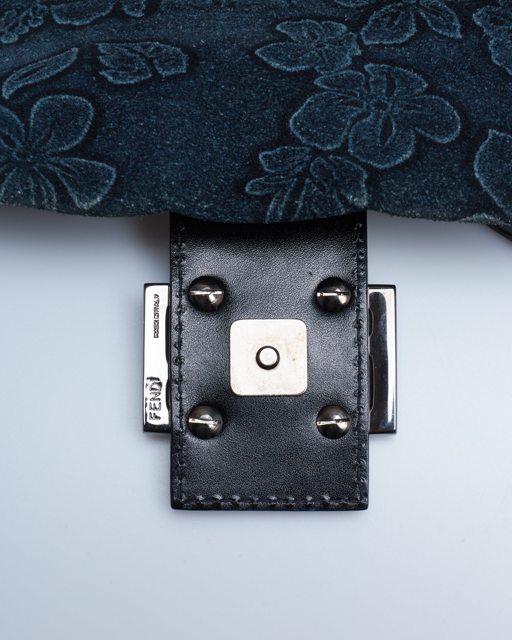 Fendi Baguette Floral Suede Bag