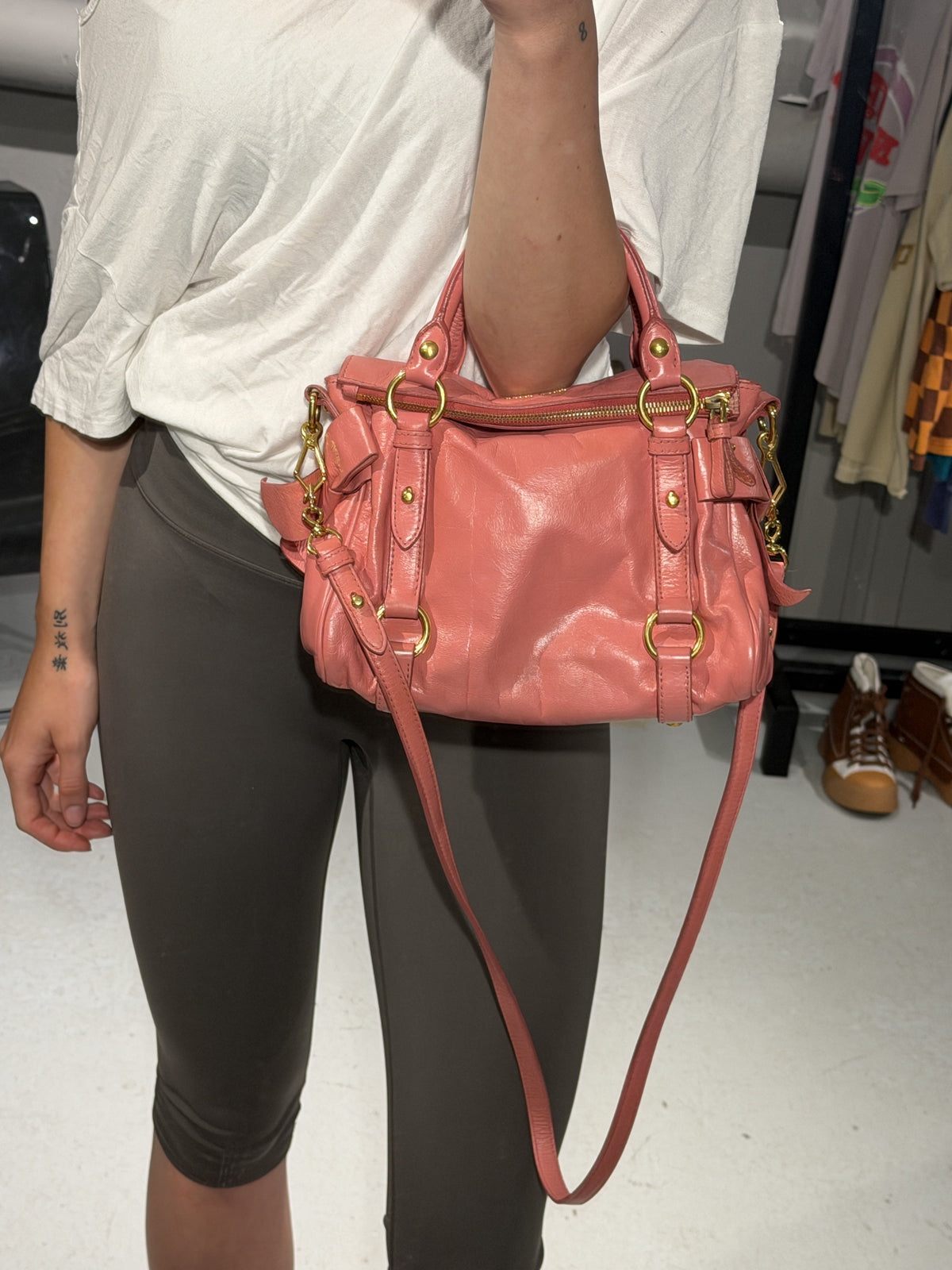 Miu Miu Vitello Lux Bow Mini