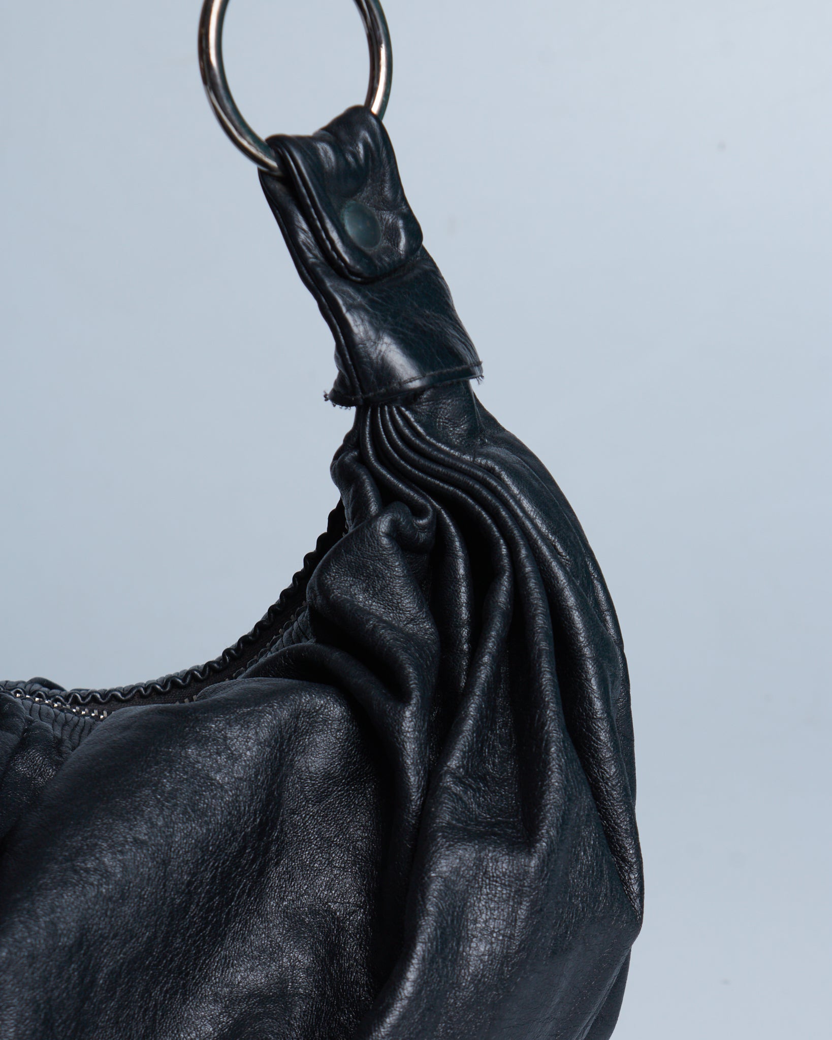 Miu Miu Gathered Leather Hobo Bag