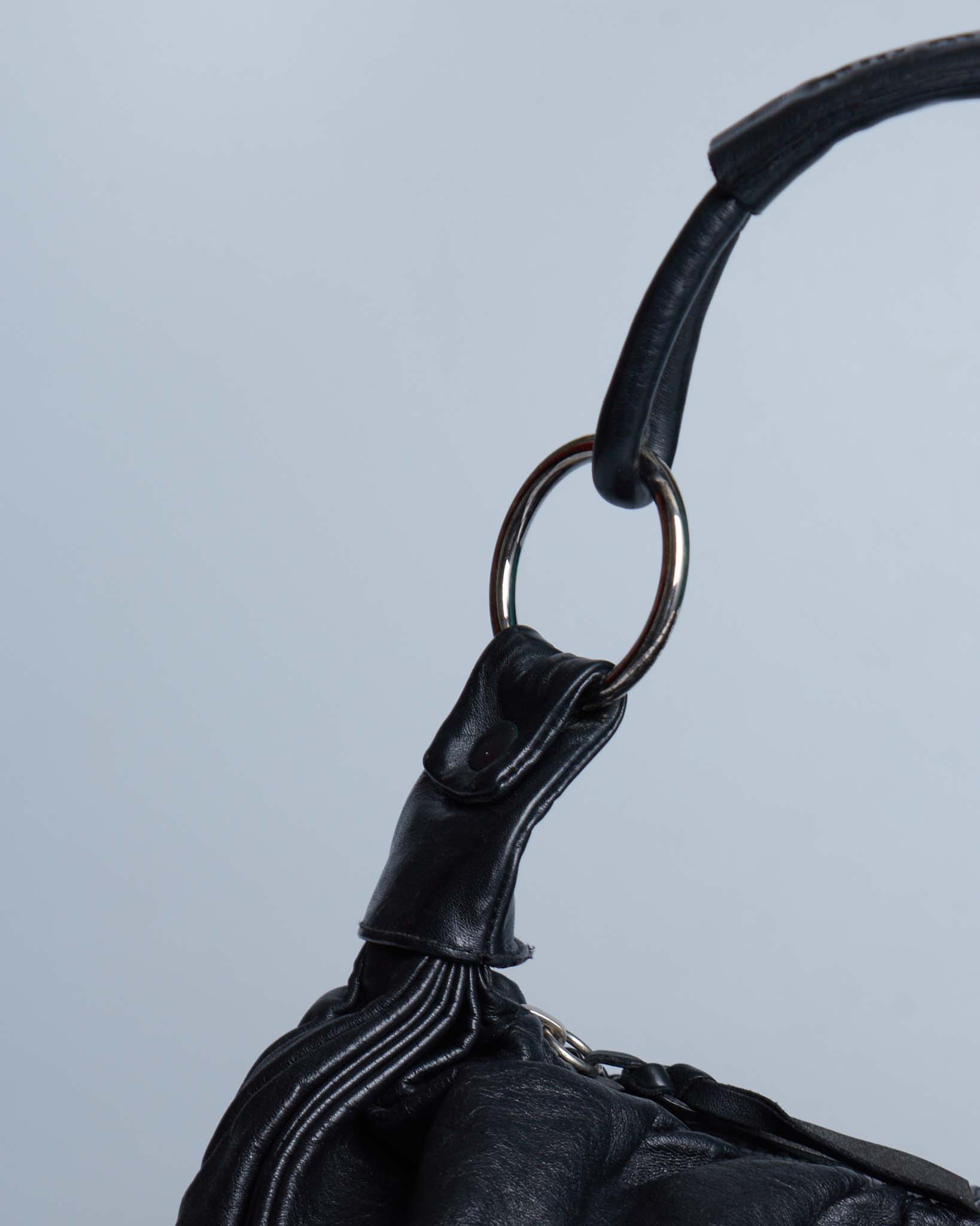Miu Miu Gathered Leather Hobo Bag