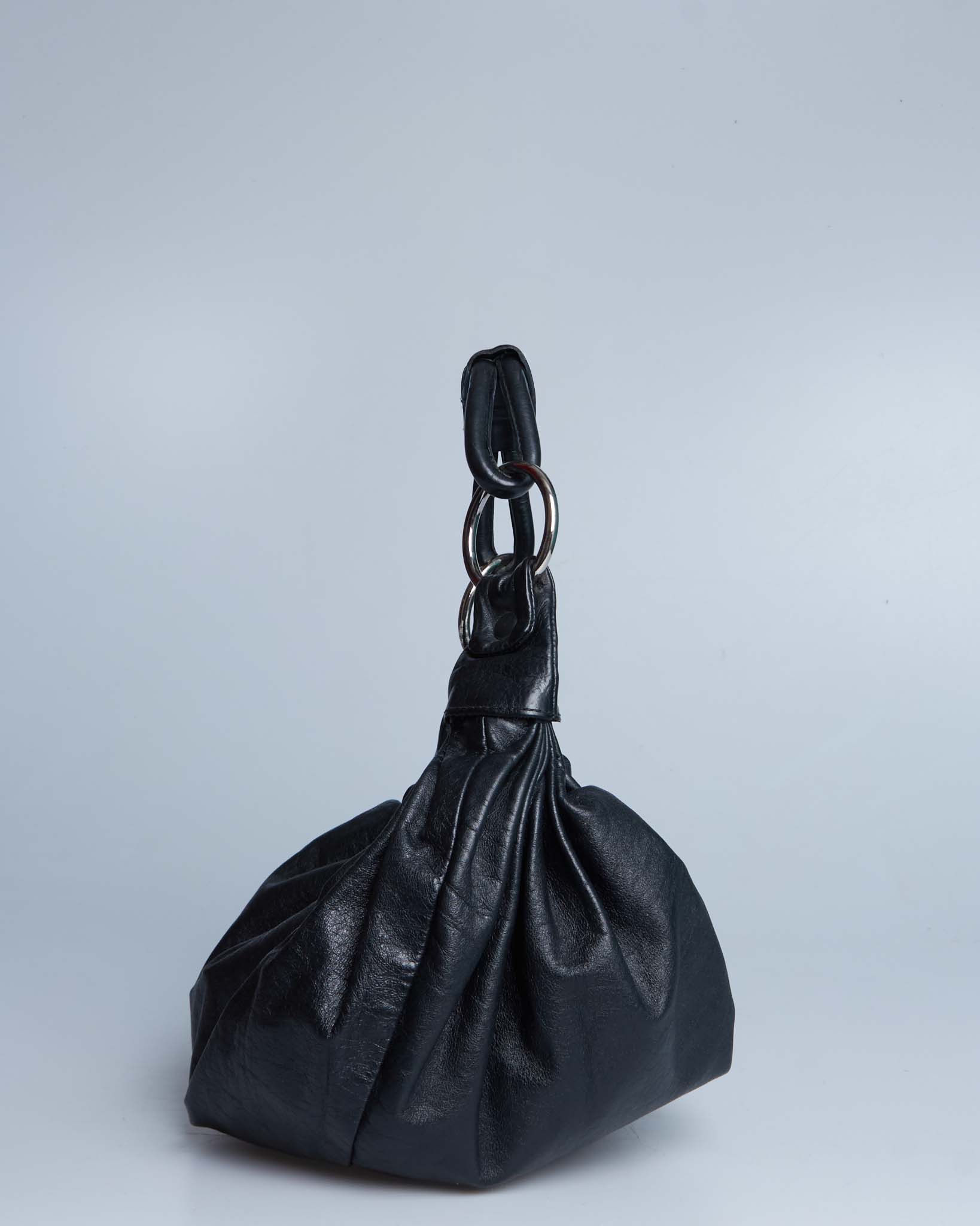 Miu Miu Gathered Leather Hobo Bag