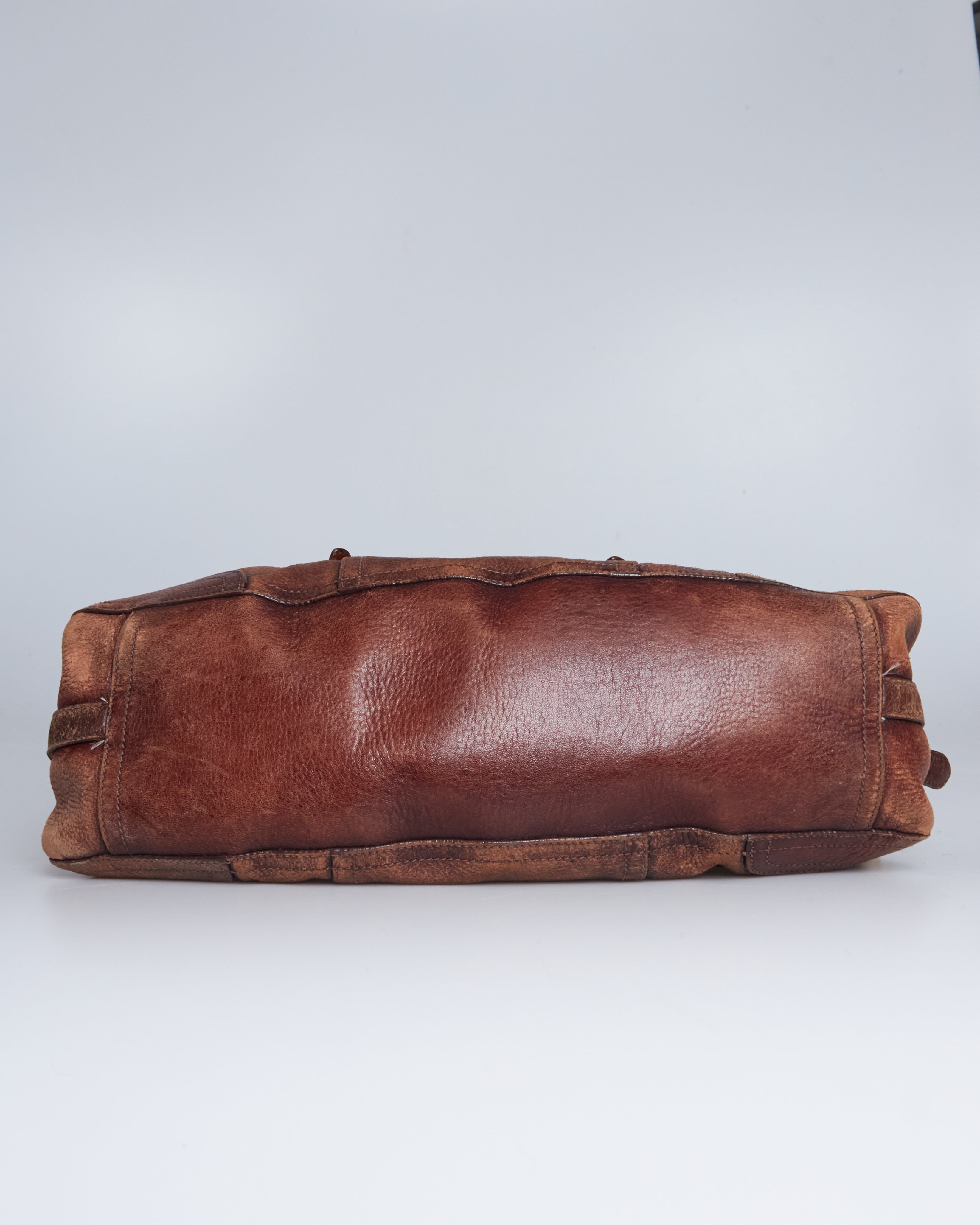 Prada Cervo Leather Satchel Bag