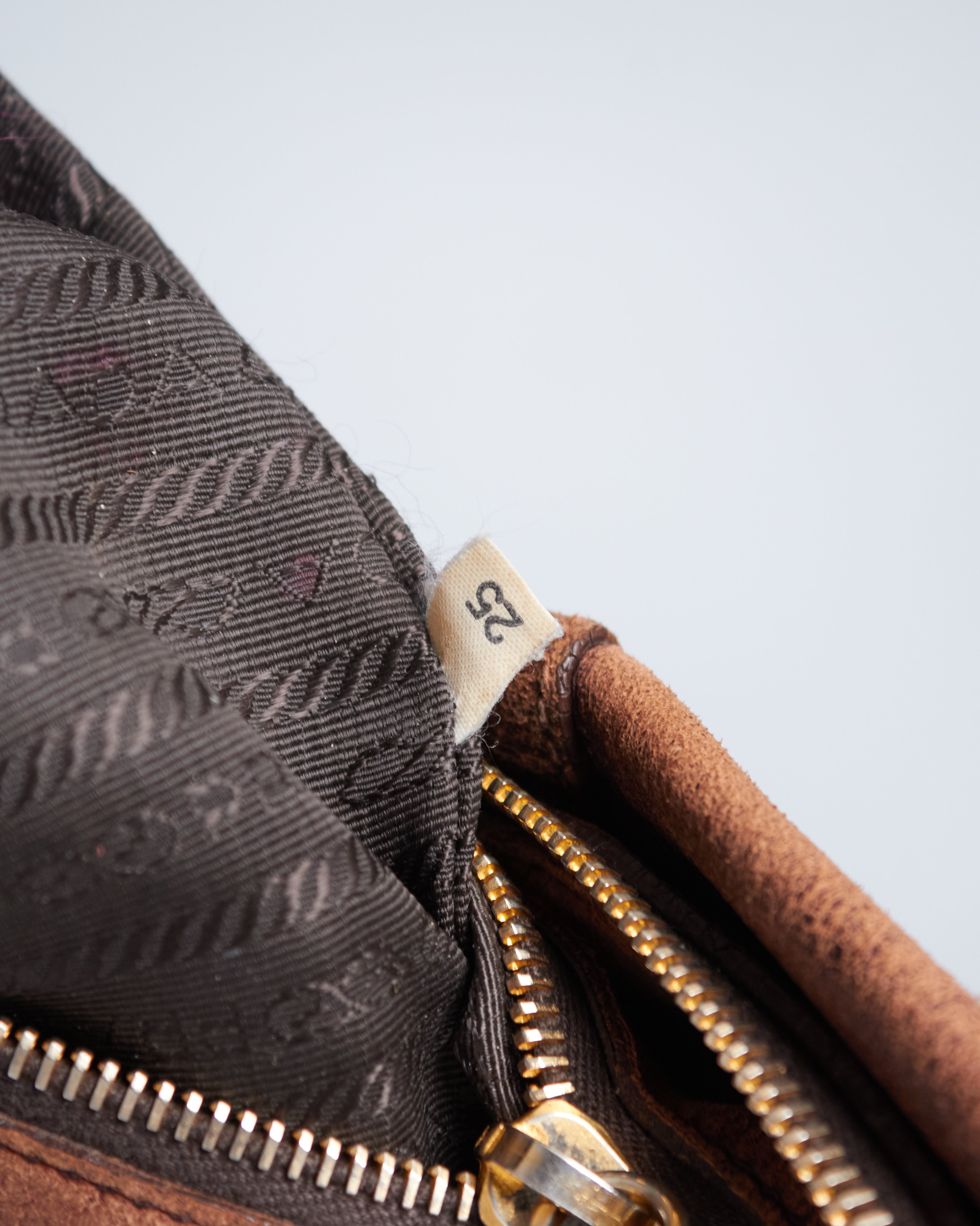 Prada Cervo Leather Satchel Bag