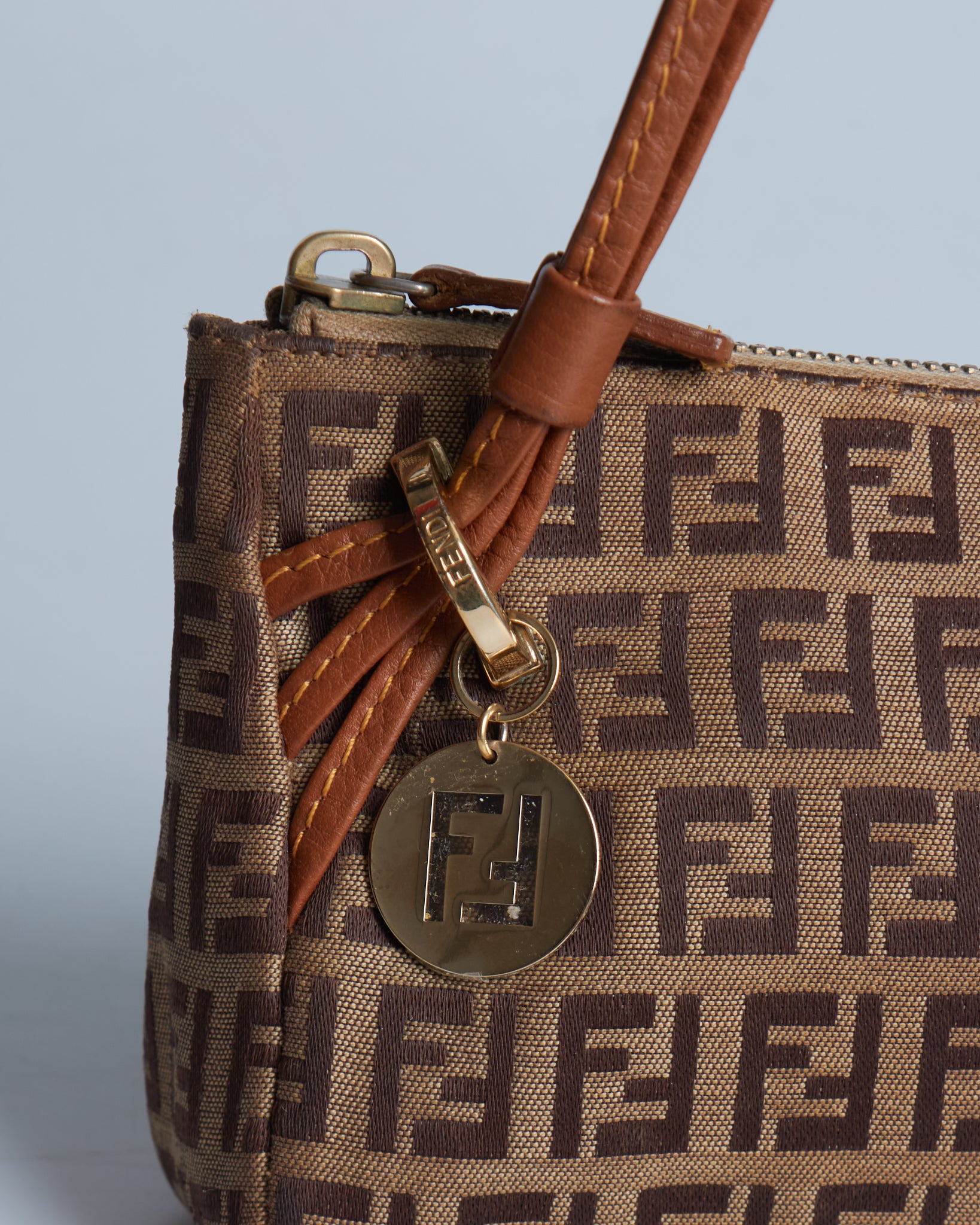 Fendi Zucca Handle Bag