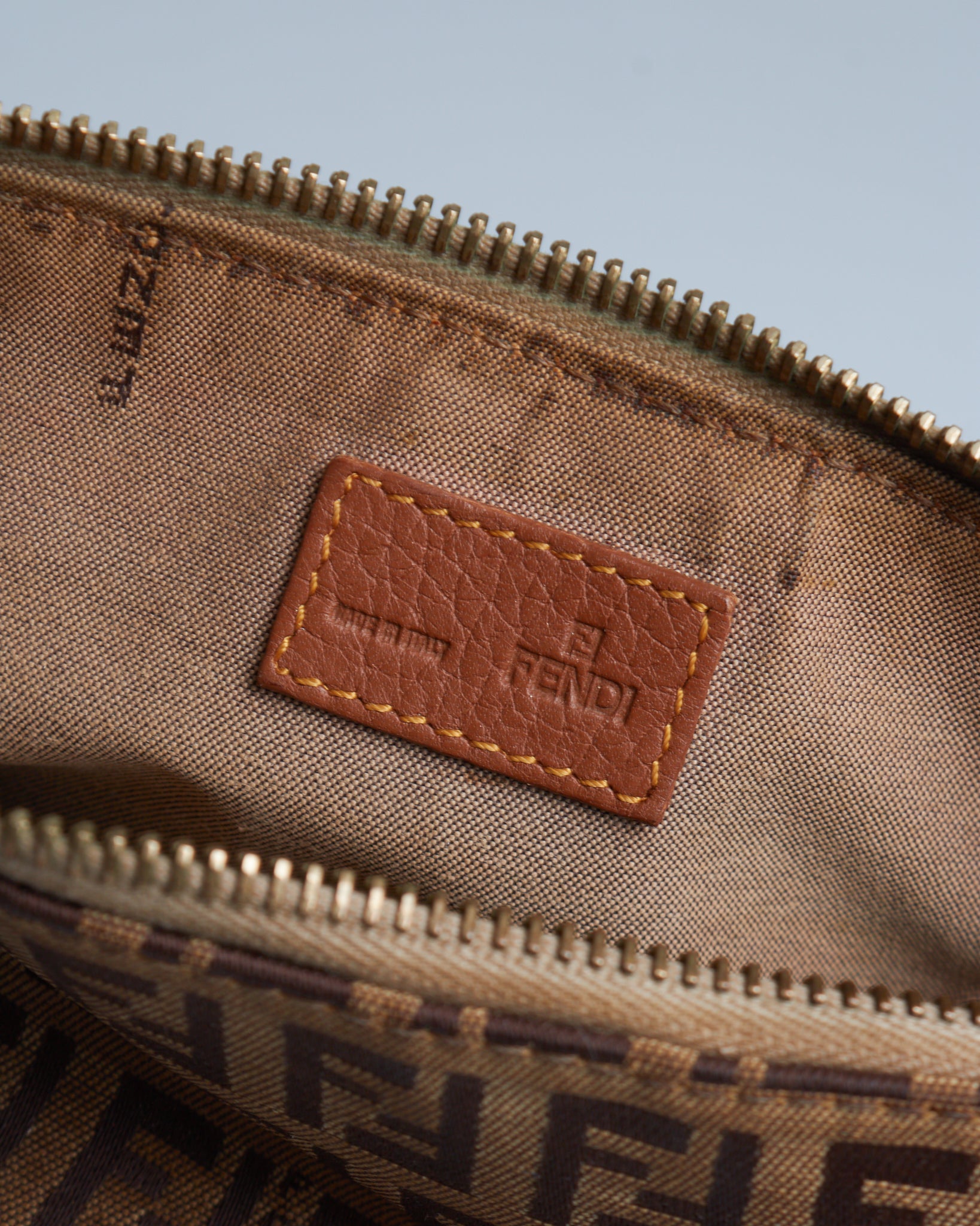 Fendi Zucca Handle Bag