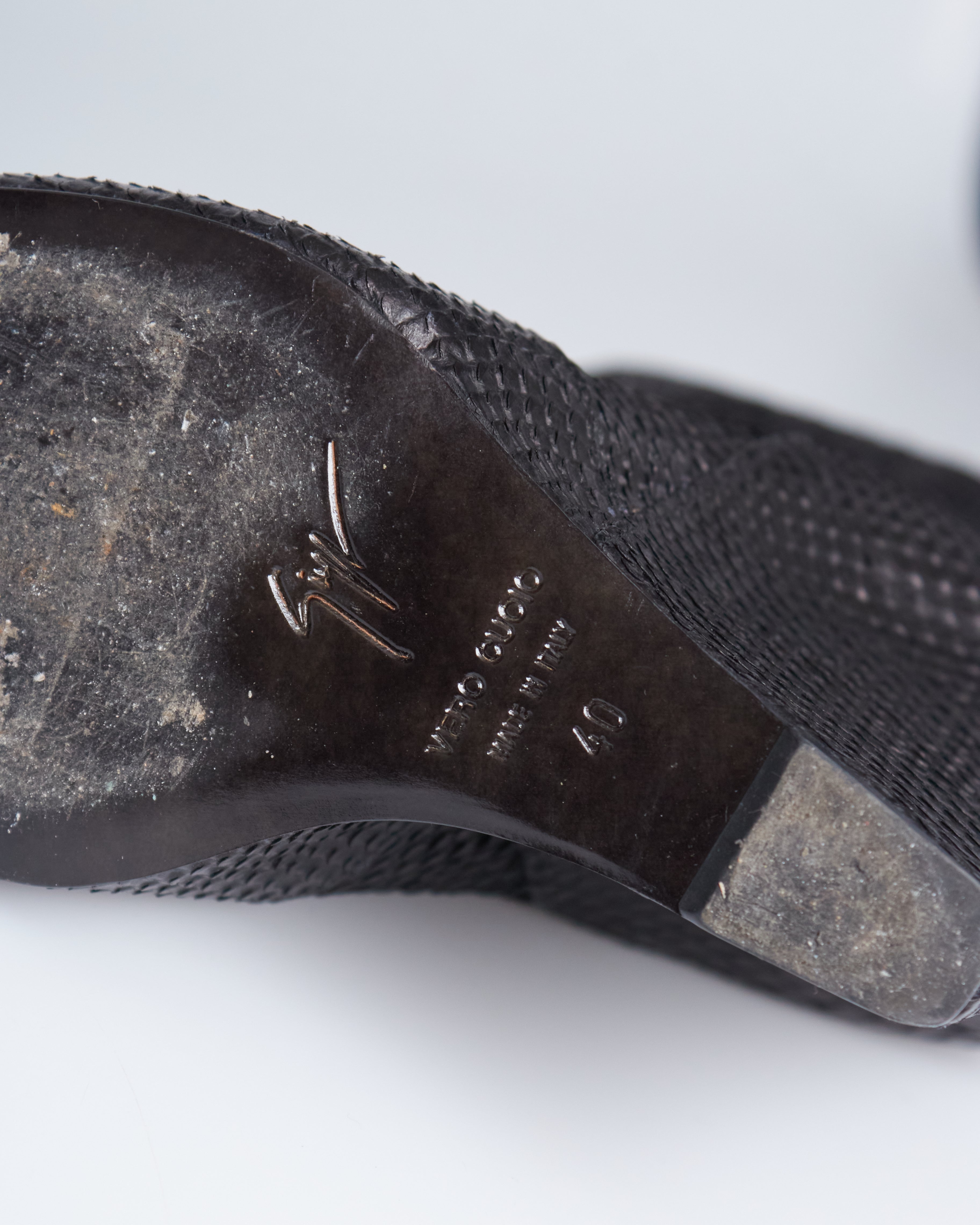 Giuseppe Zanotti python wedge heels