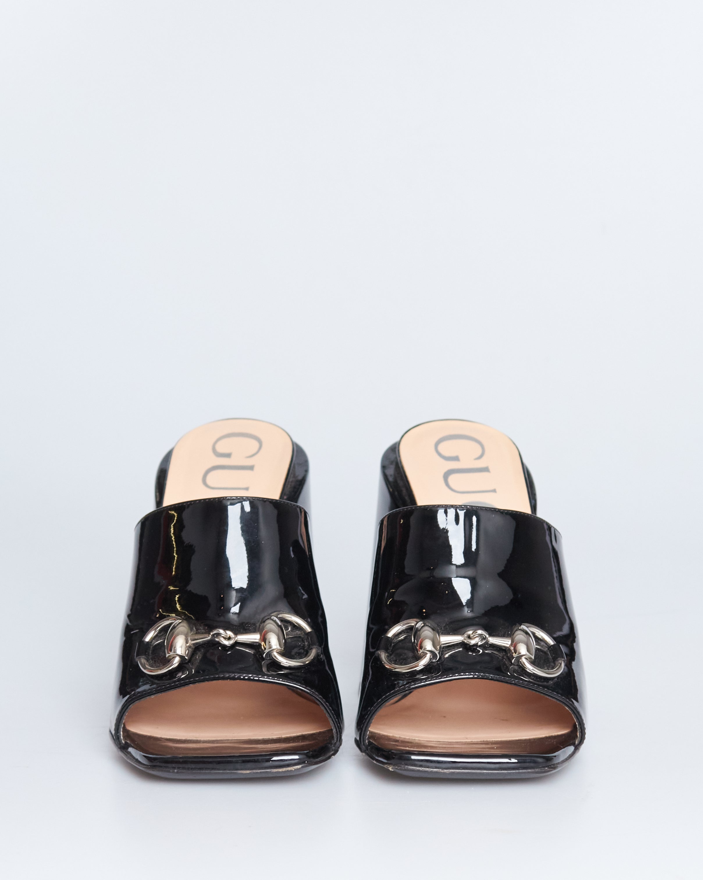 Gucci Lexi 105 patent-leather mules