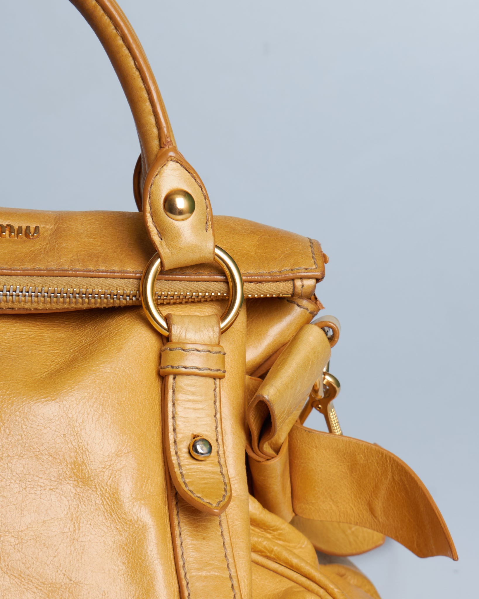 Miu Miu Vitello Lux Bow Mini
