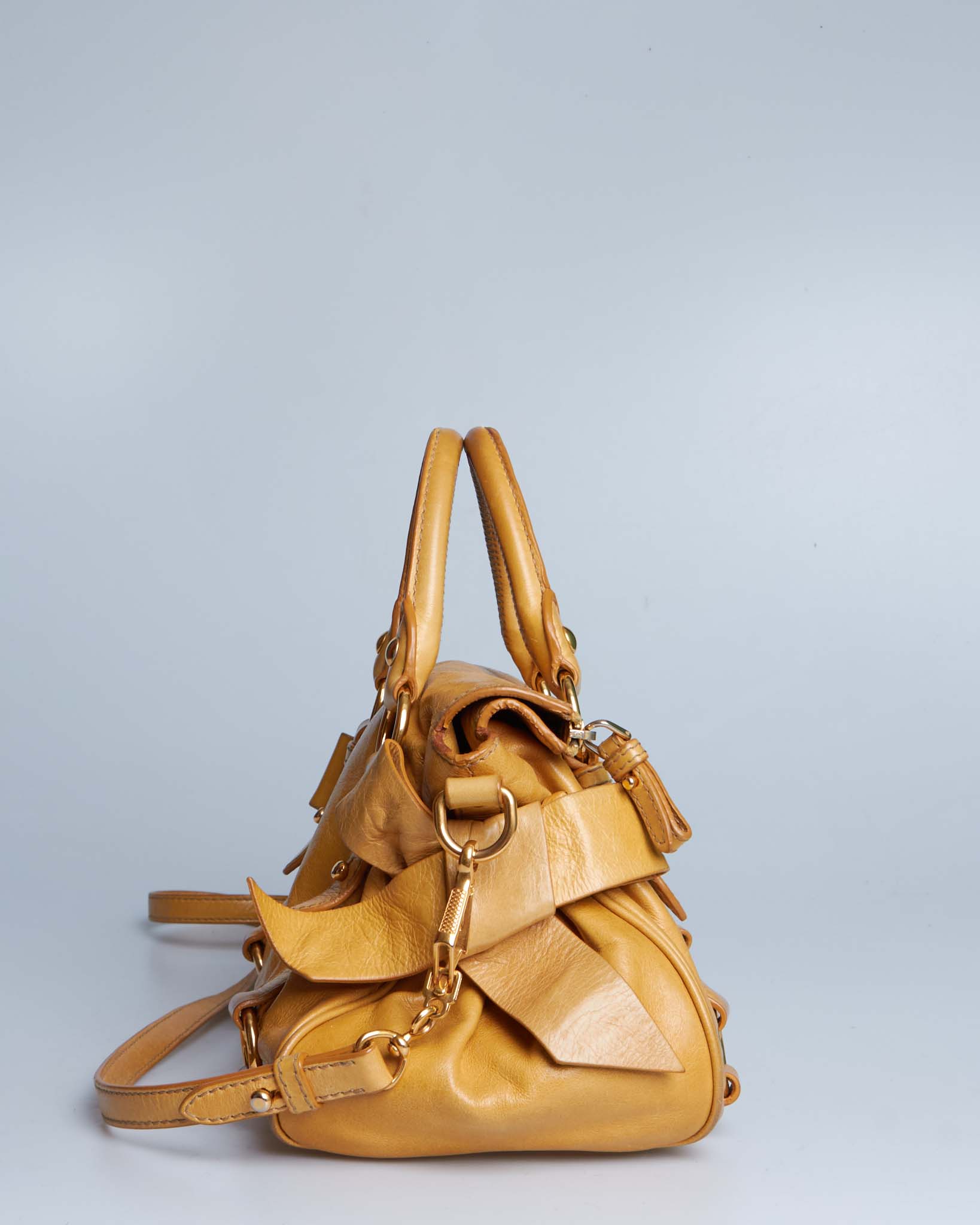 Miu Miu Vitello Lux Bow Mini