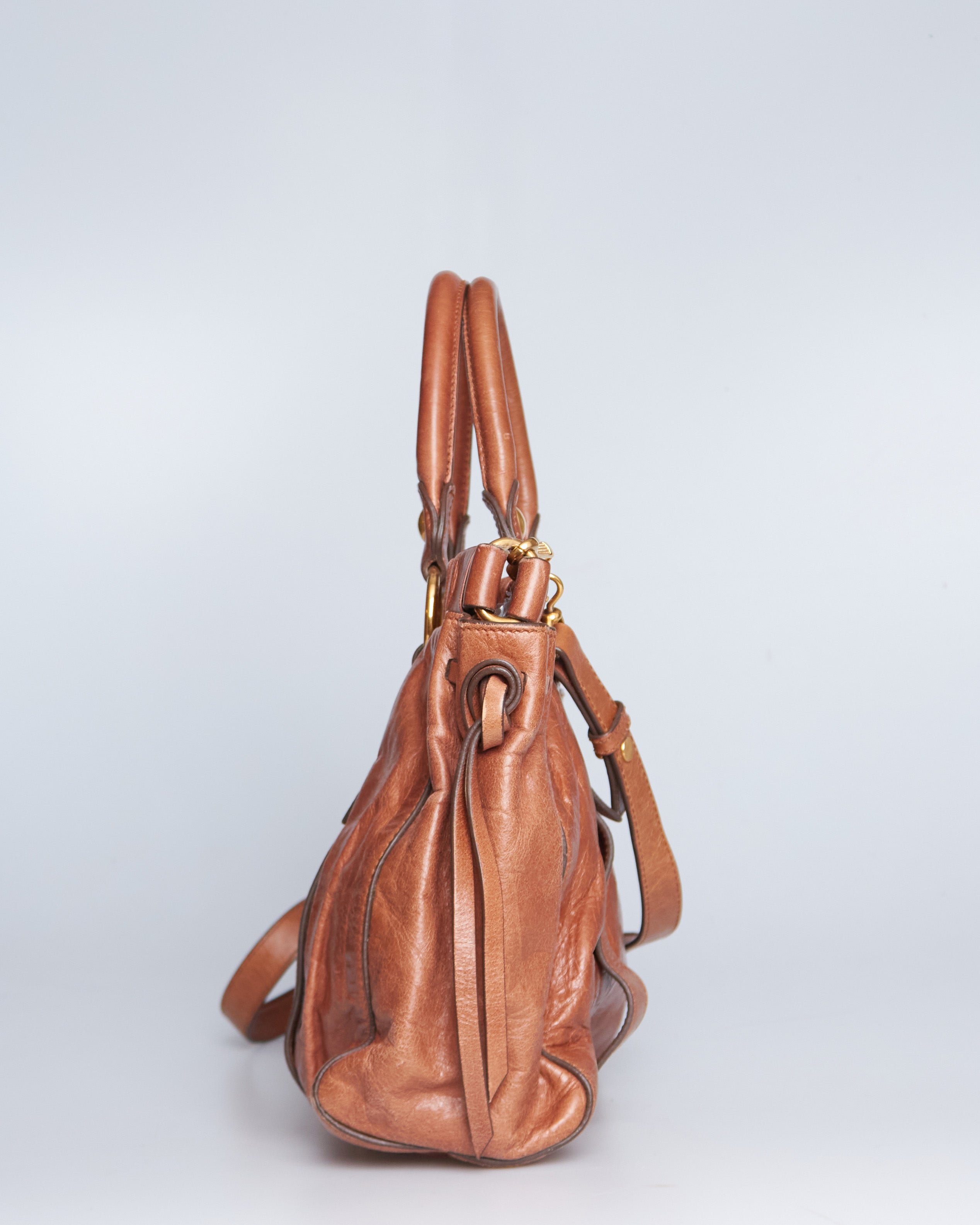 Miu Miu Vitello Lux Bow Tote