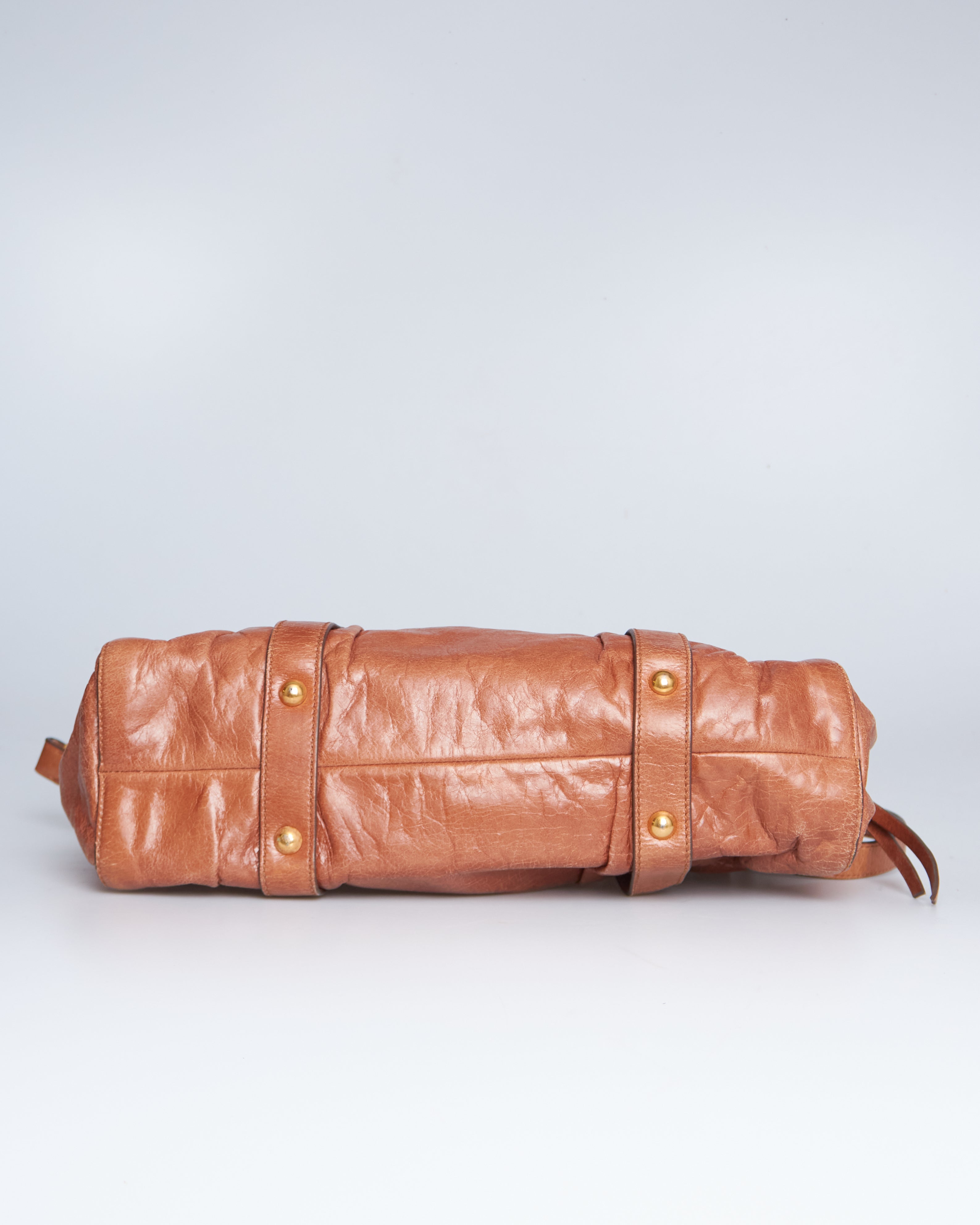 Miu Miu Vitello Lux Bow Tote