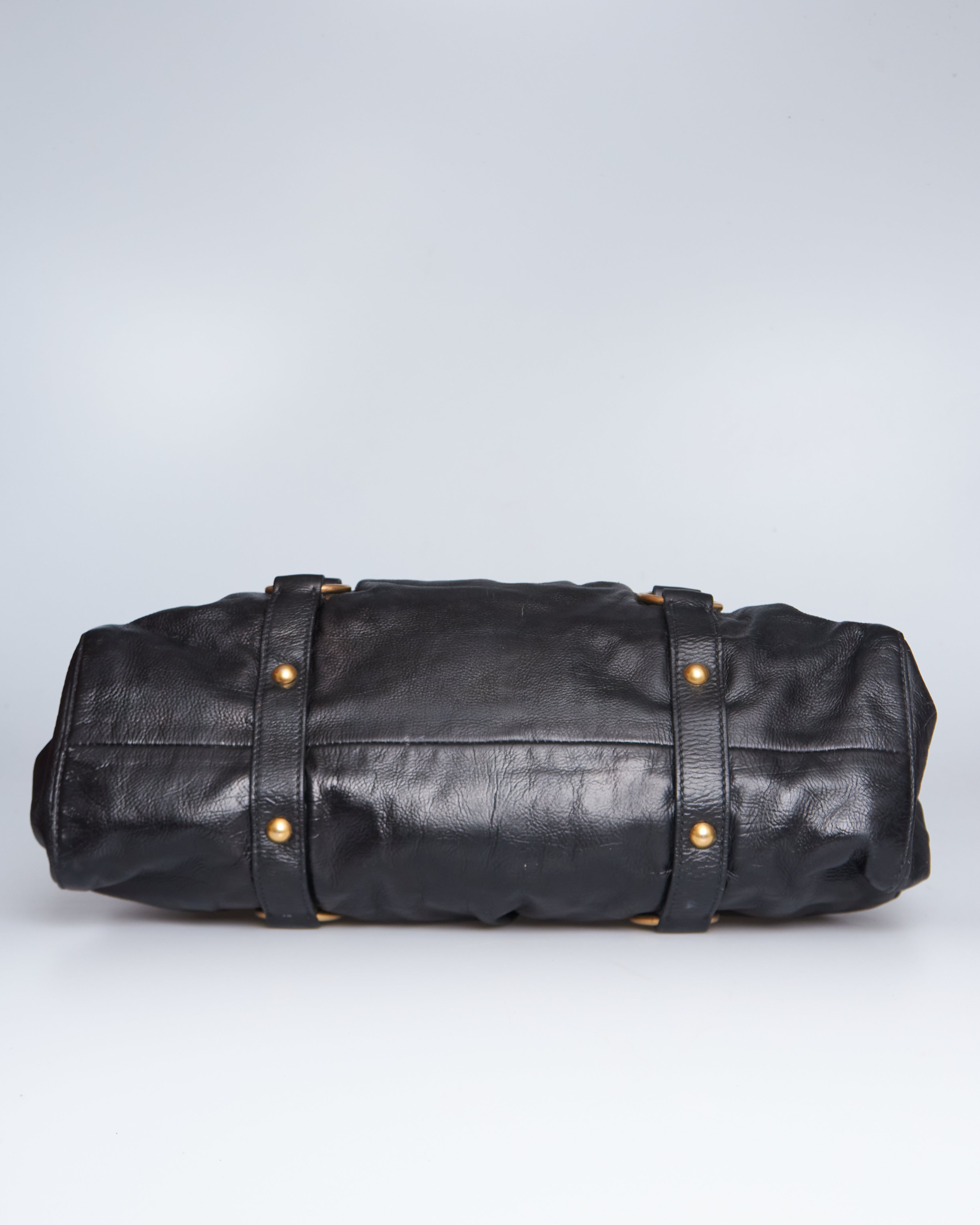 Miu Miu Vitello Lux Bow Tote Large