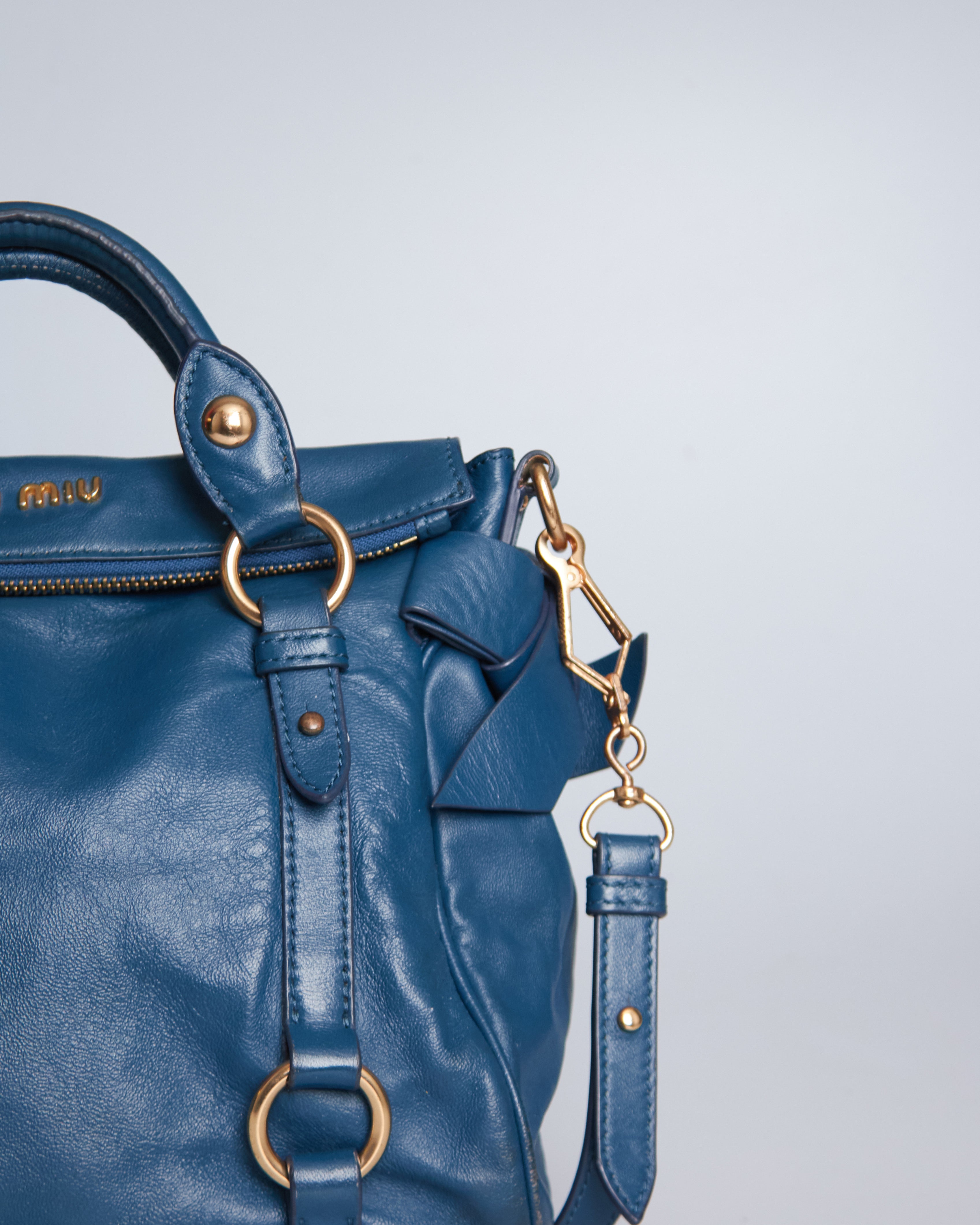 Miu Miu Vitello Lux Bow Bag Mini