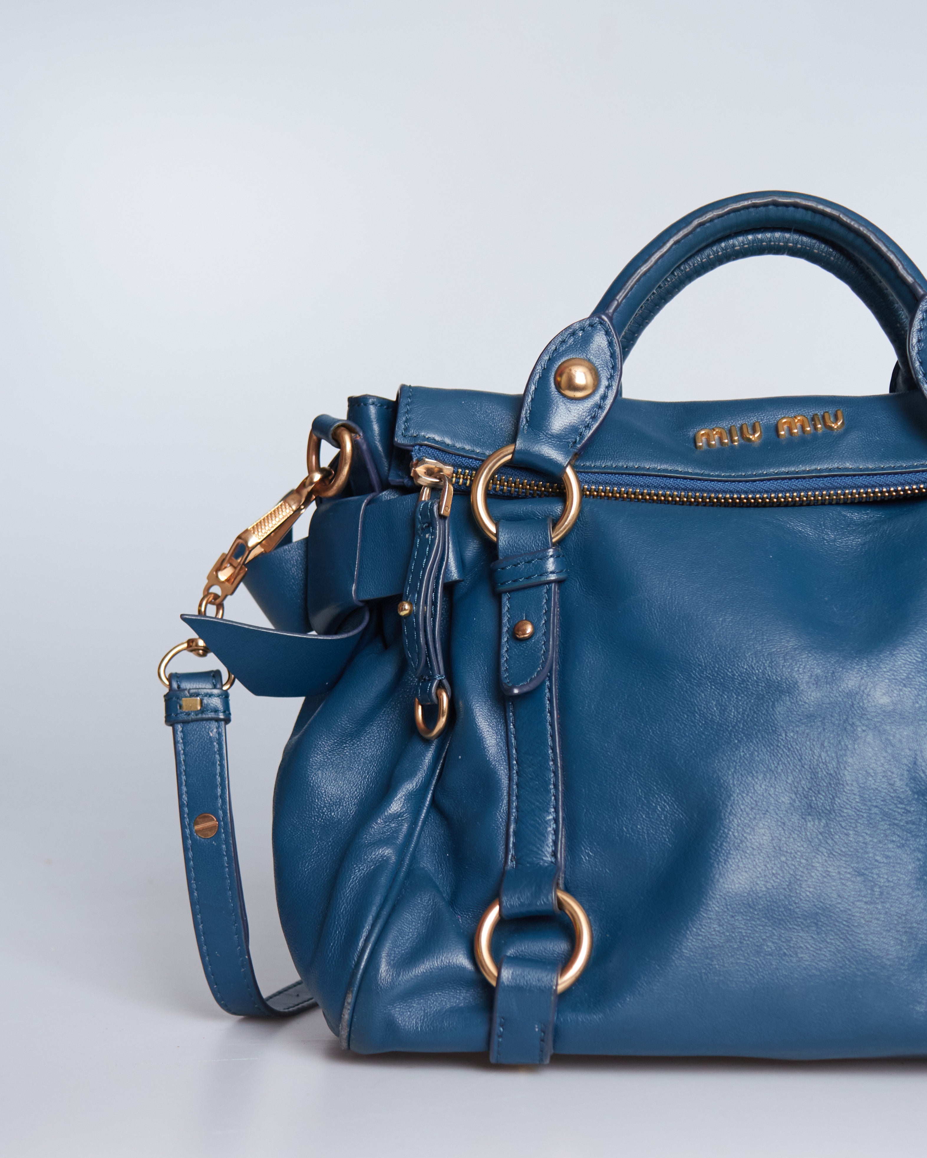 Miu Miu Vitello Lux Bow Bag Mini
