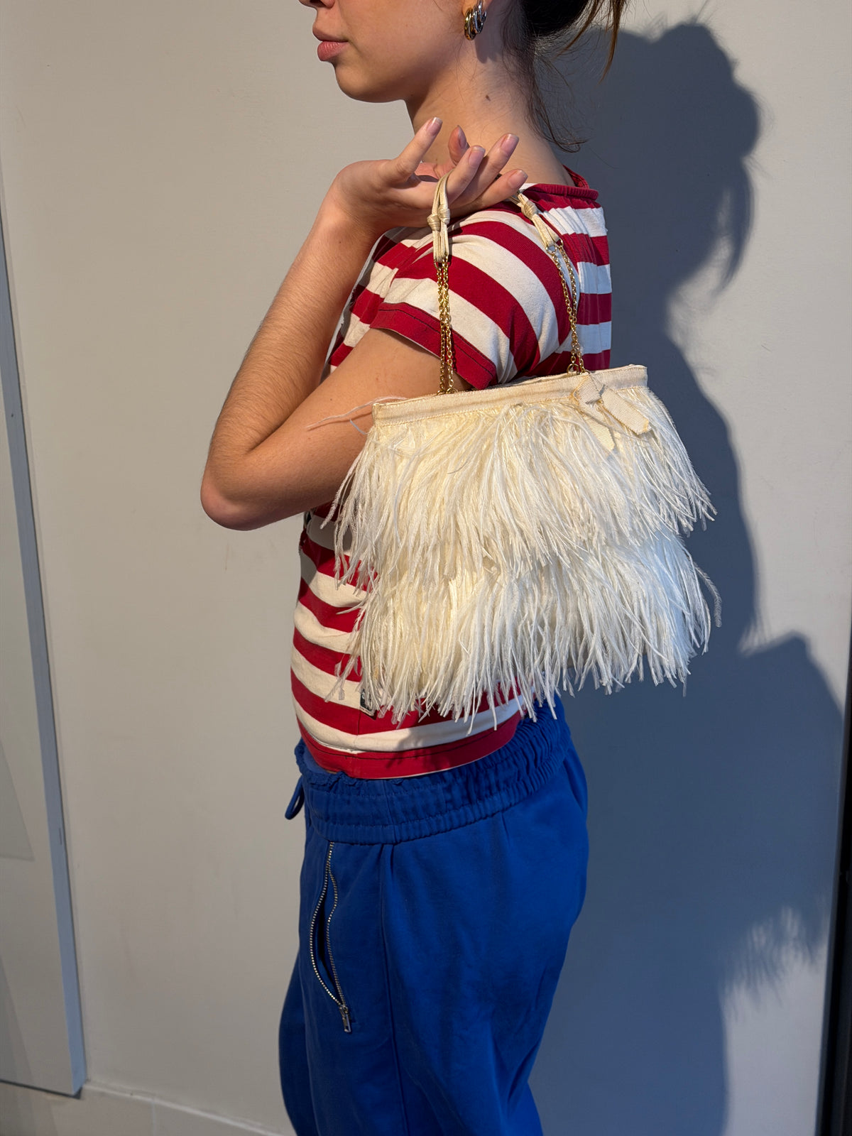 Prada Feather Bucket Bag