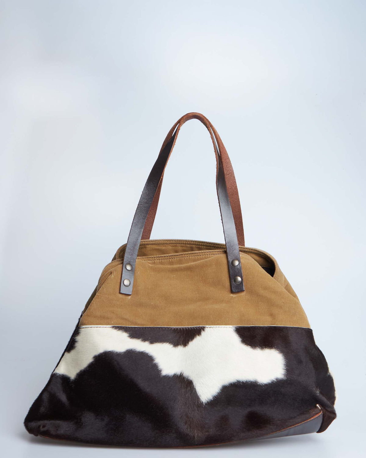 Miu Miu Denim Pony Hair Tote Bag Large