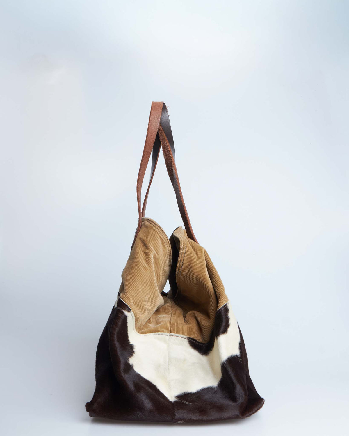 Miu Miu Denim Pony Hair Tote Bag Large
