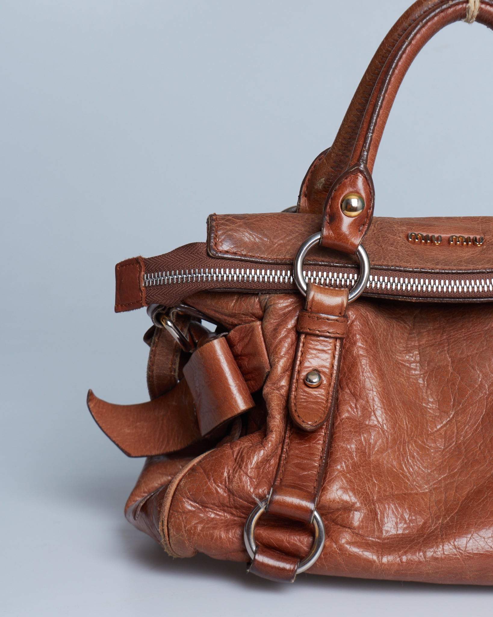 Miu Miu Vitello Lux Bow Mini