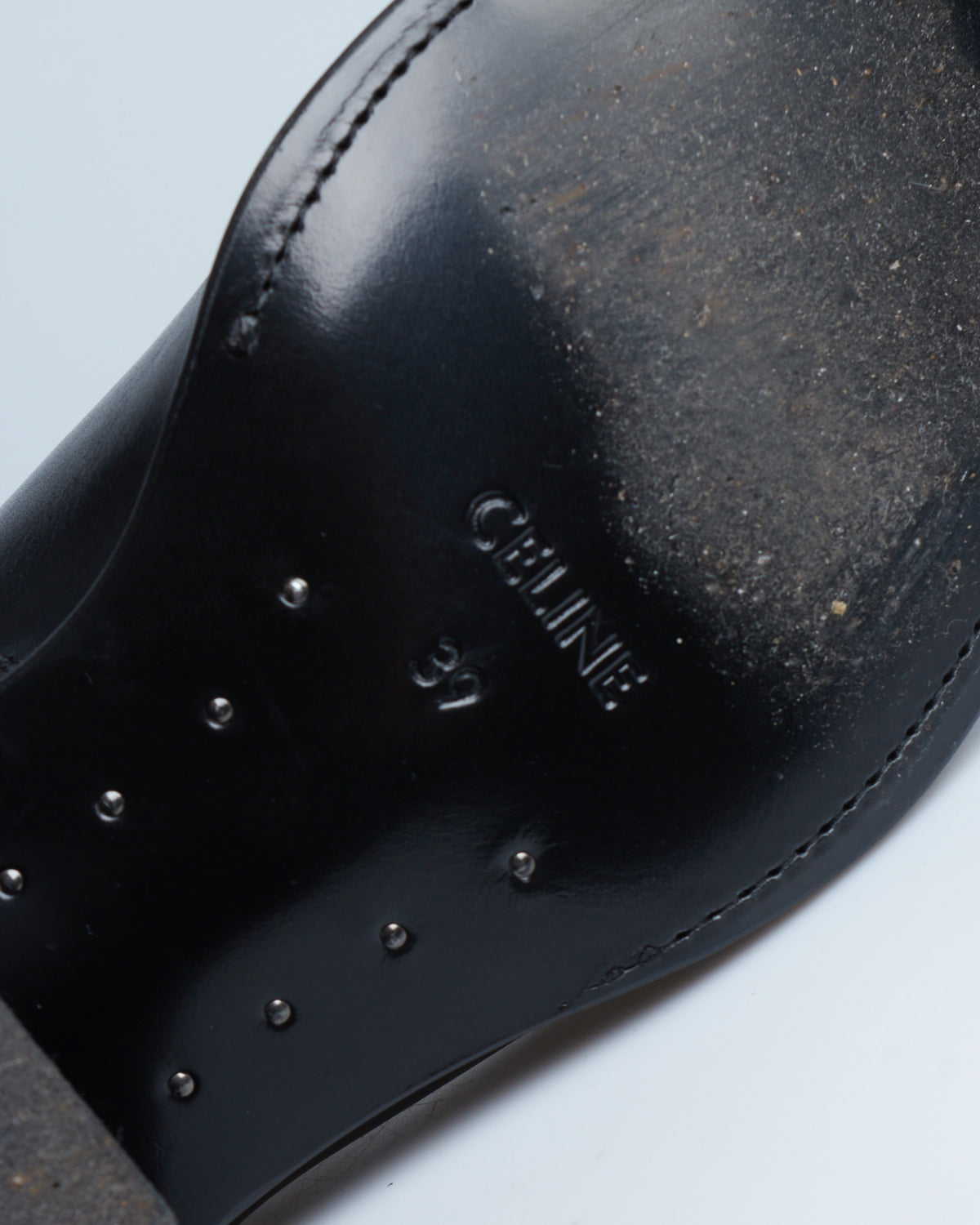 Celine leon zipped boot with metal toe