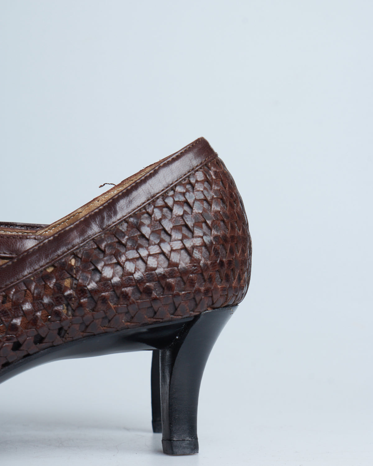 Dirk Bikkembergs pointed woven leather pumps