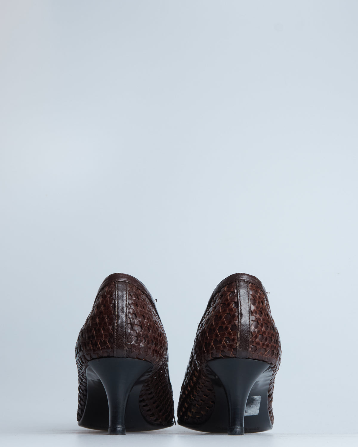 Dirk Bikkembergs pointed woven leather pumps