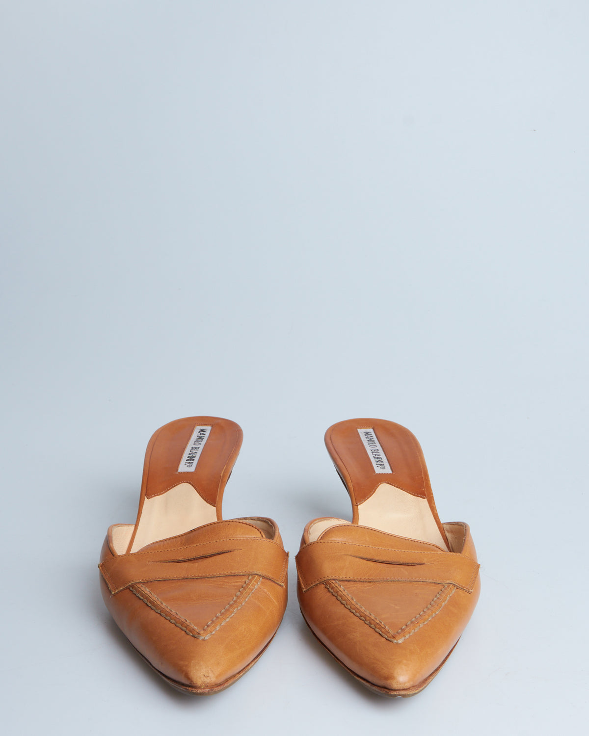 Manolo Blahnik leather mules