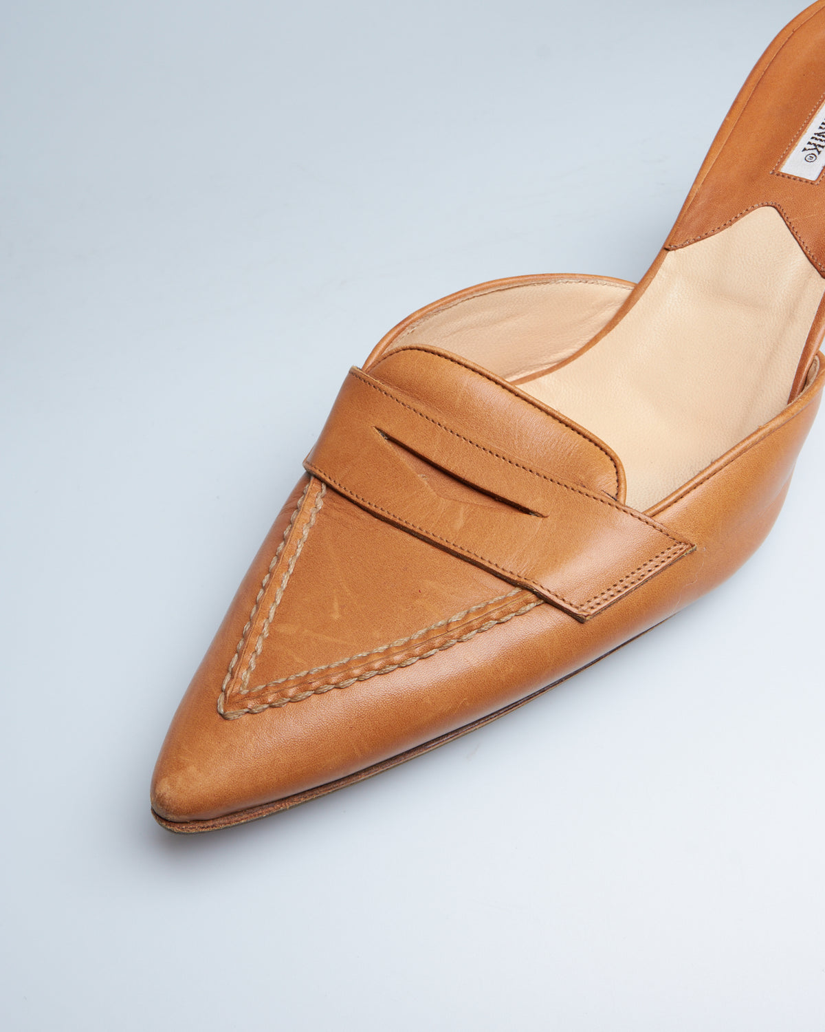 Manolo Blahnik leather mules