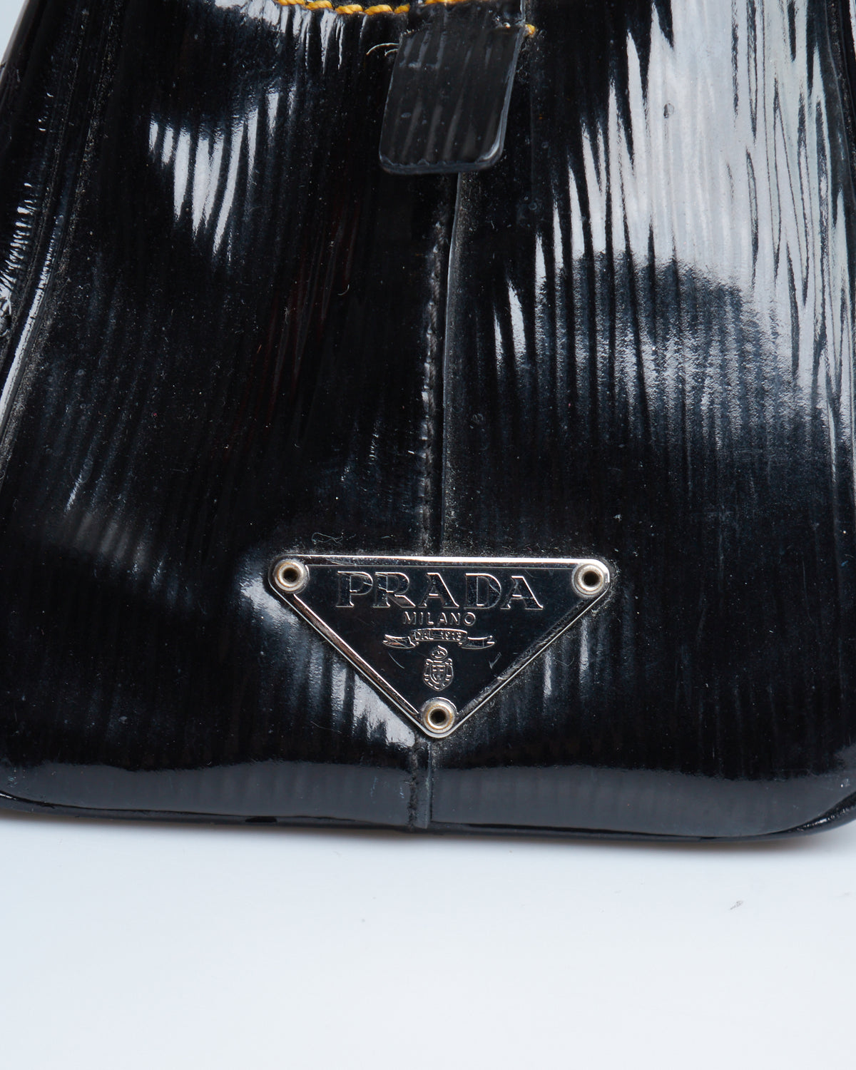 Prada Vernice Old Bowler Bag