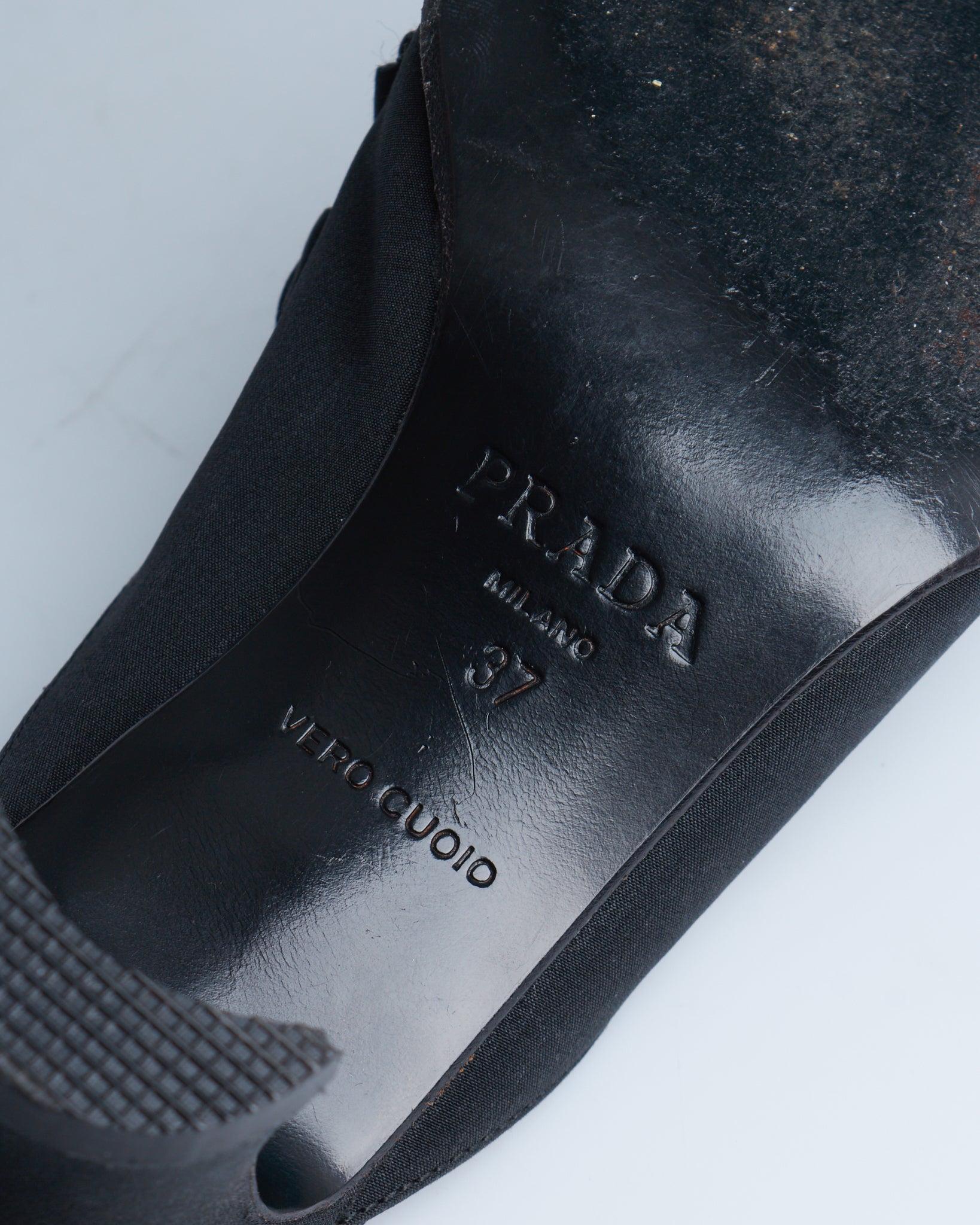 Prada braided mules