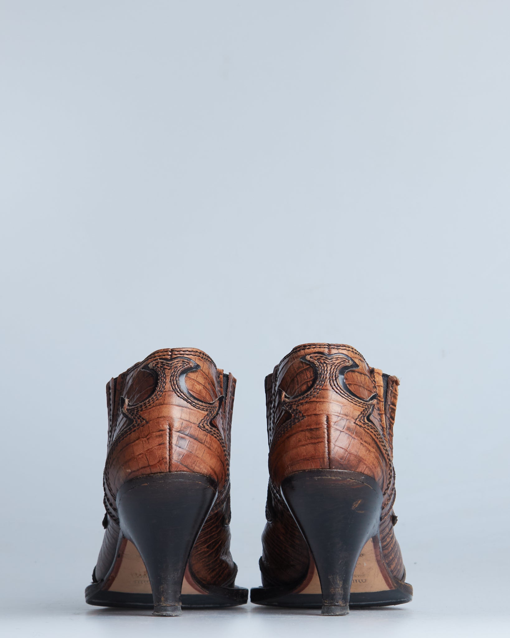 Miu Miu leather western boots