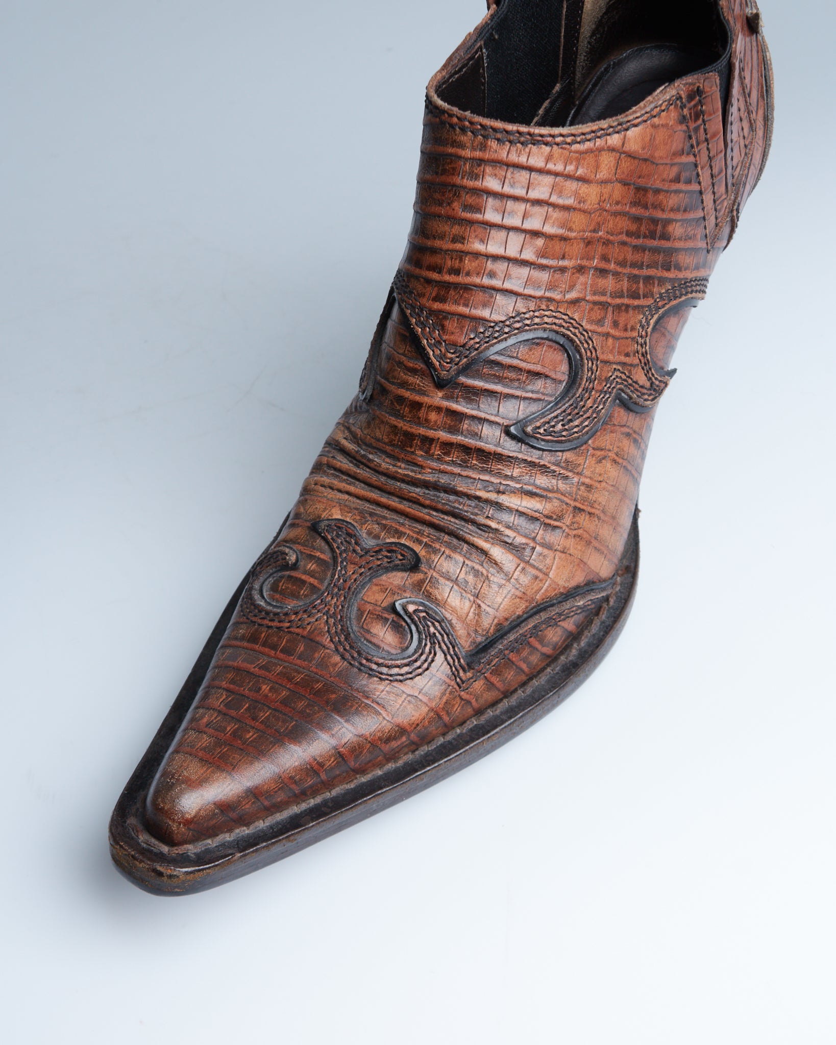 Miu Miu leather western boots